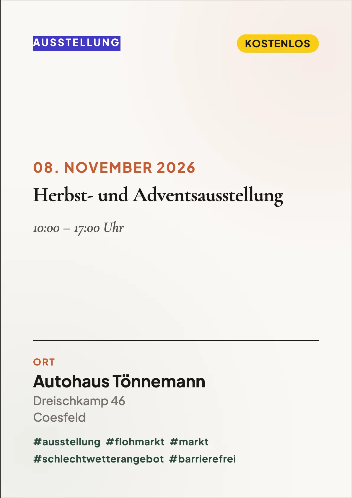 Veranstaltungsflyer