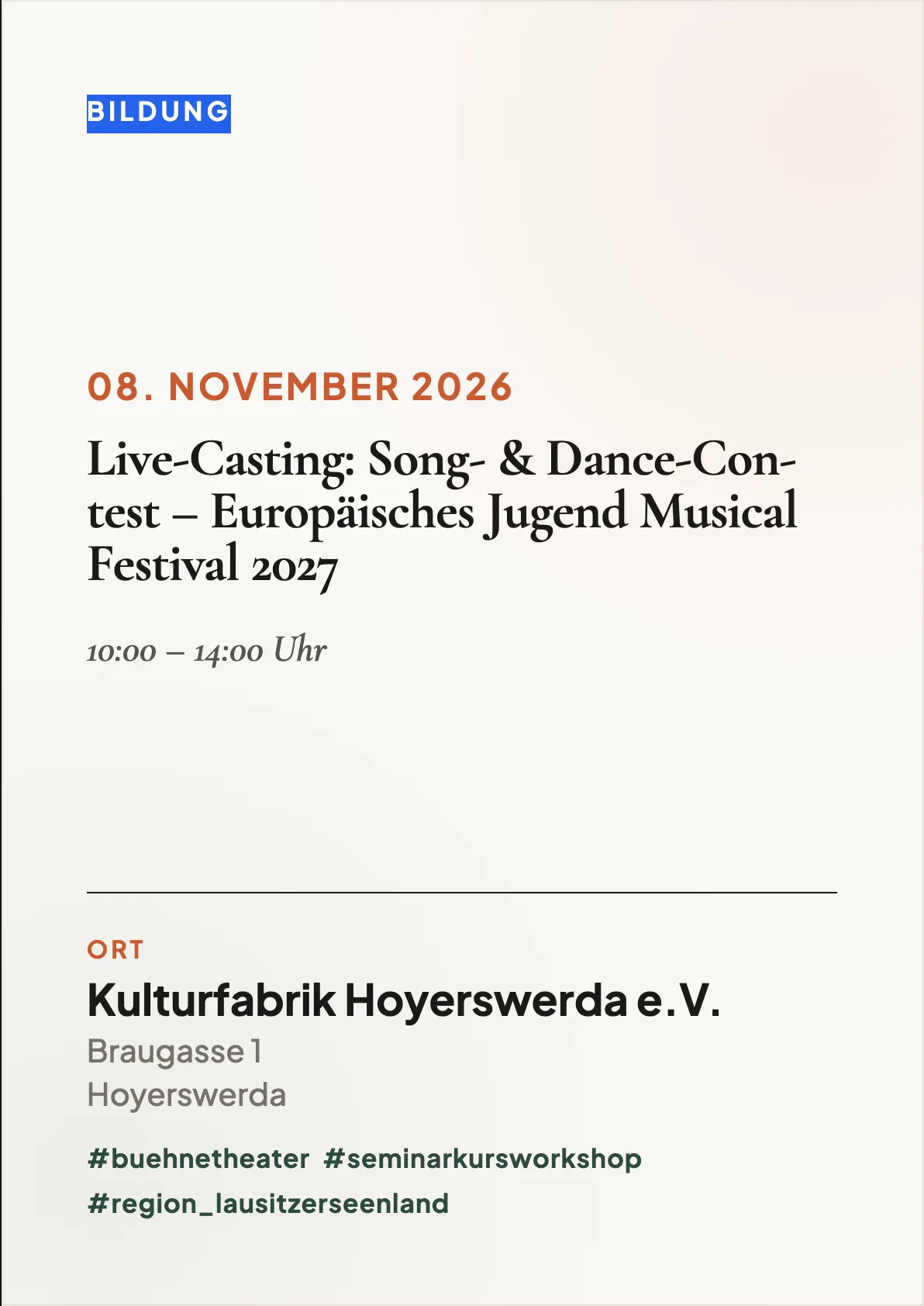 Veranstaltungsflyer