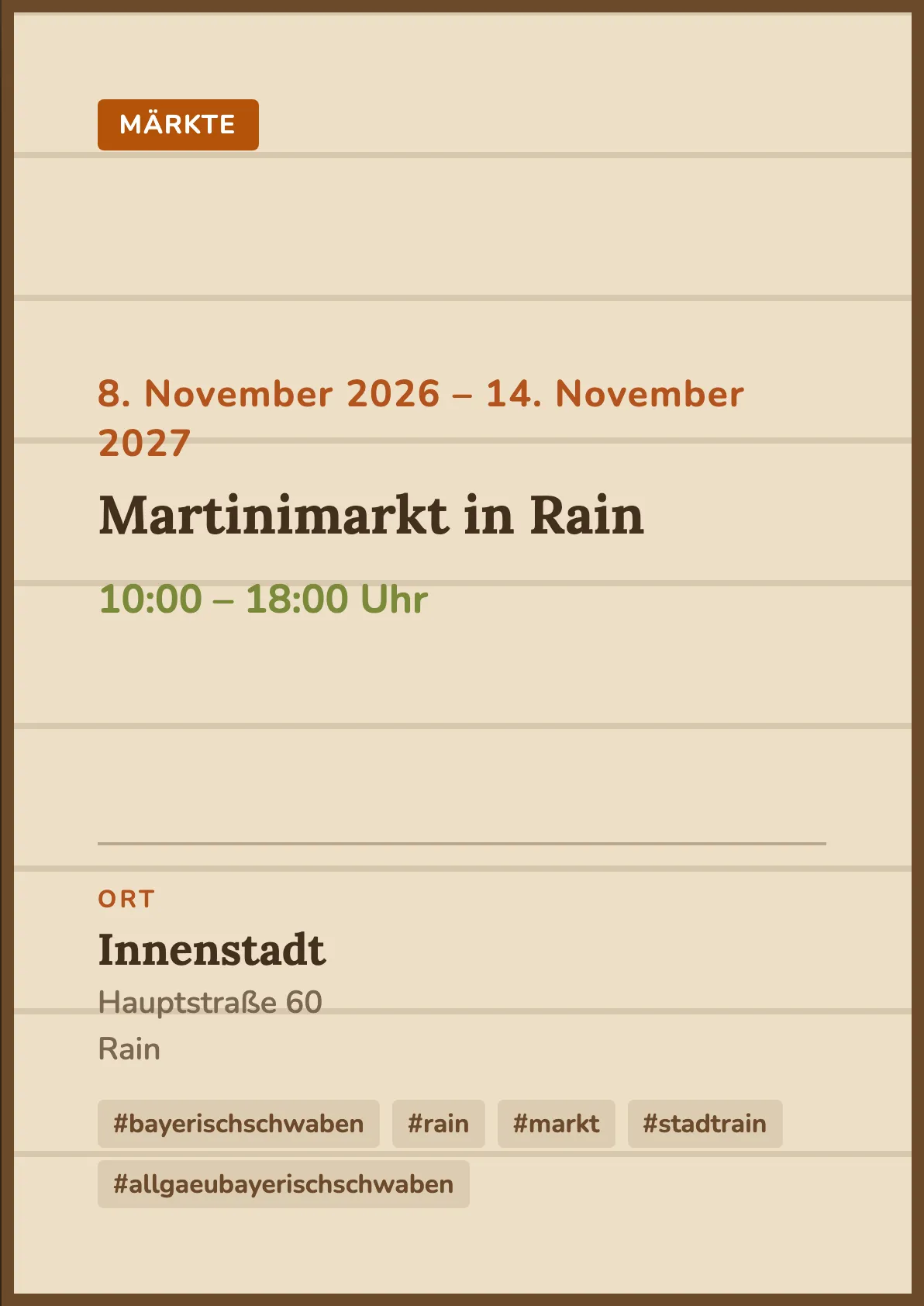 Veranstaltungsflyer