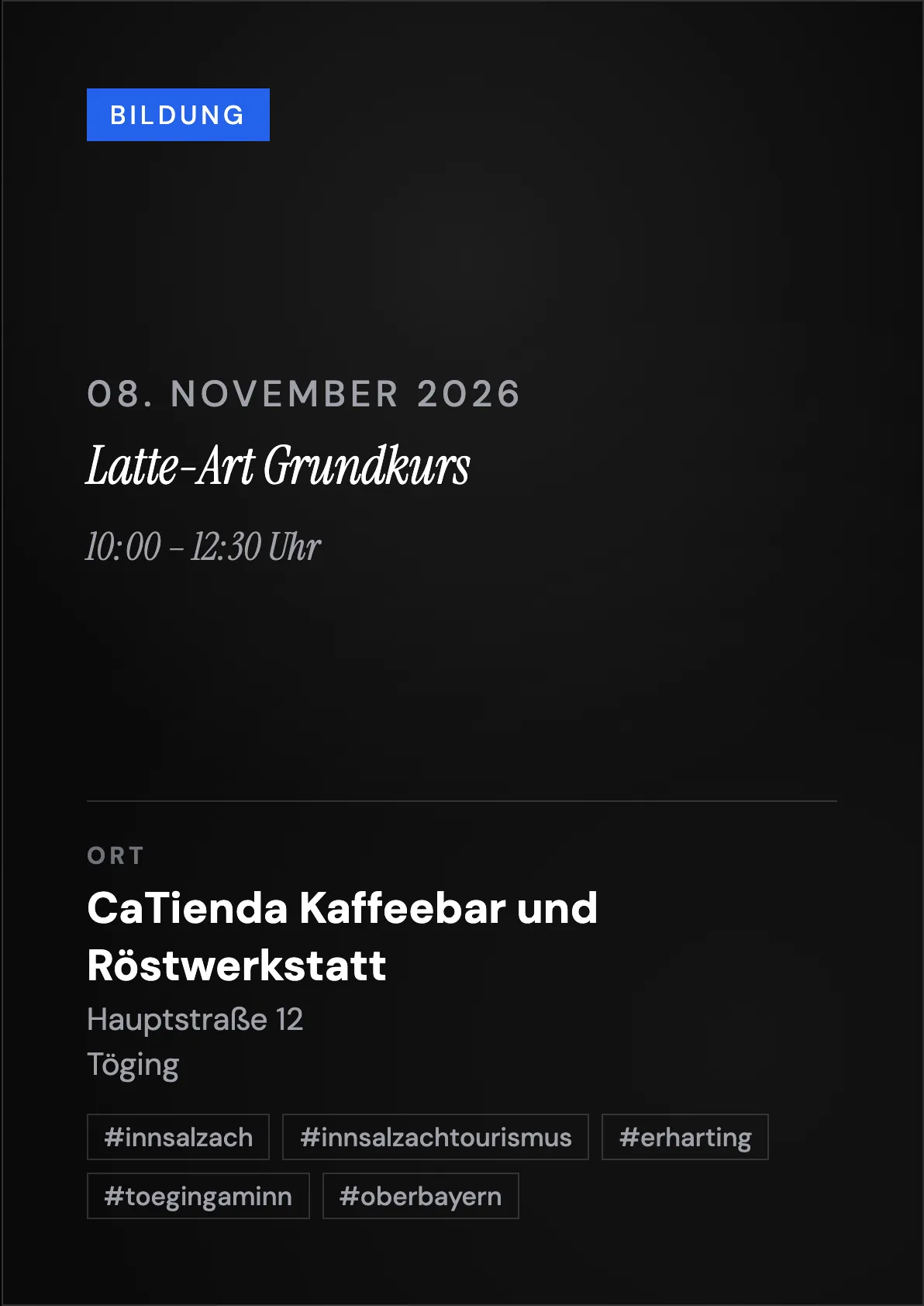 Veranstaltungsflyer