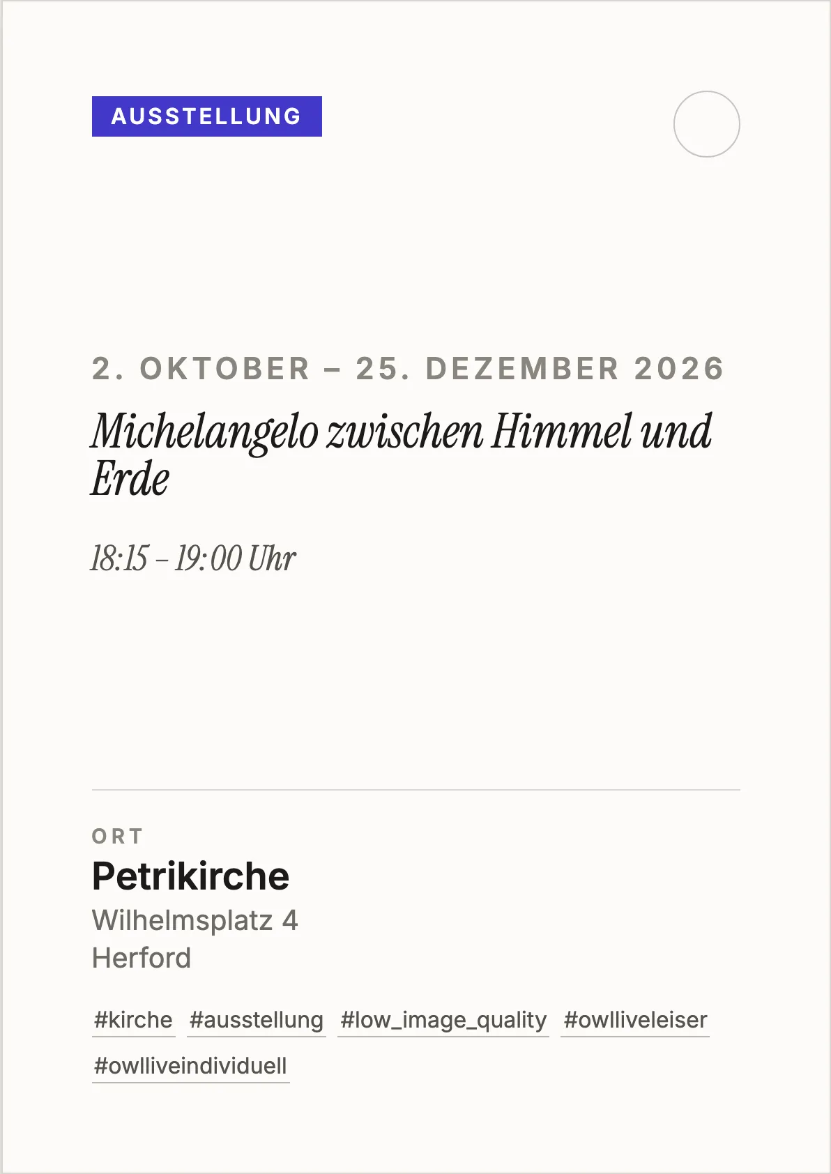 Veranstaltungsflyer