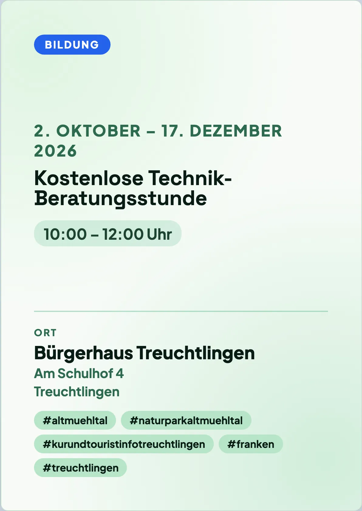 Veranstaltungsflyer