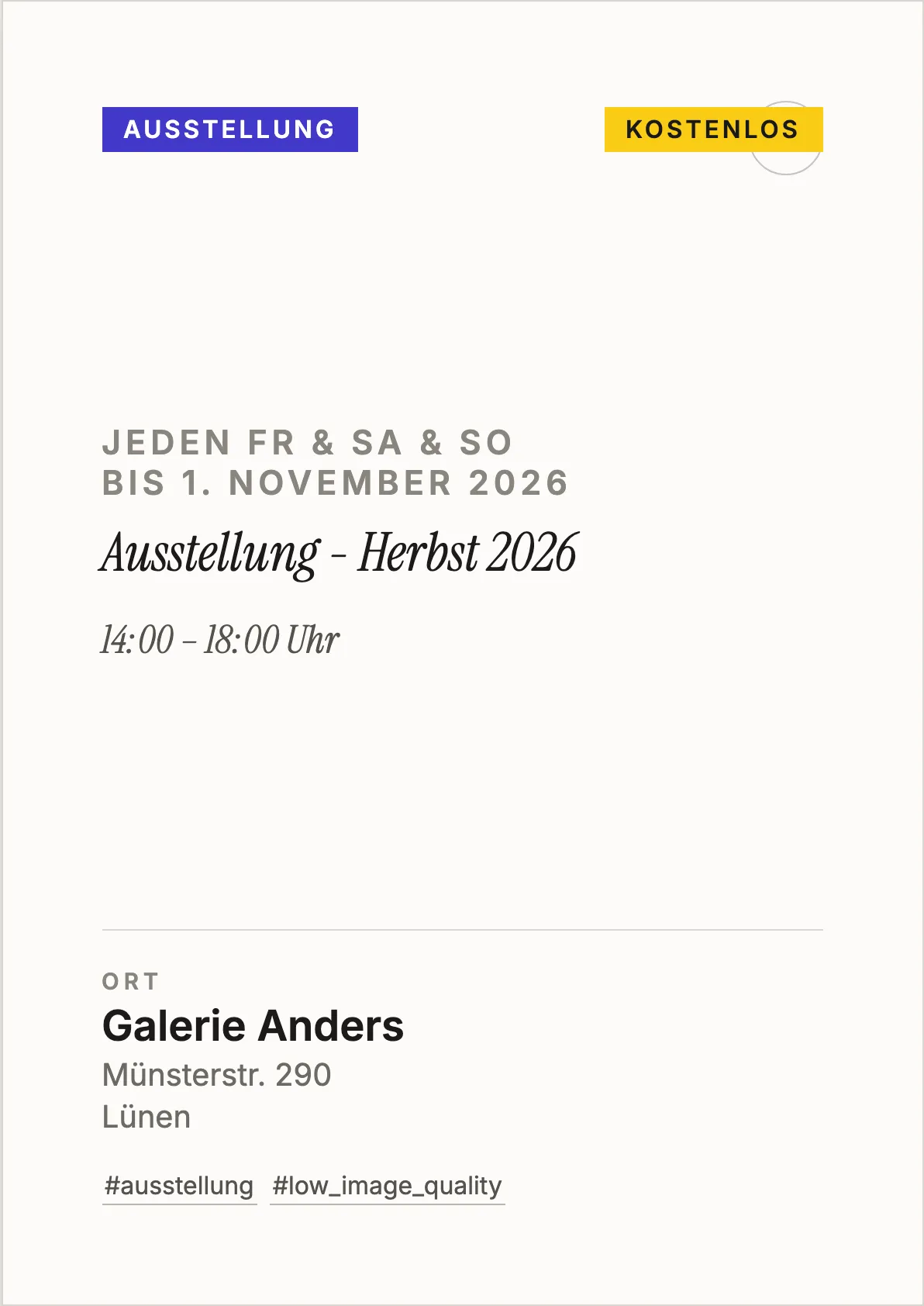 Veranstaltungsflyer