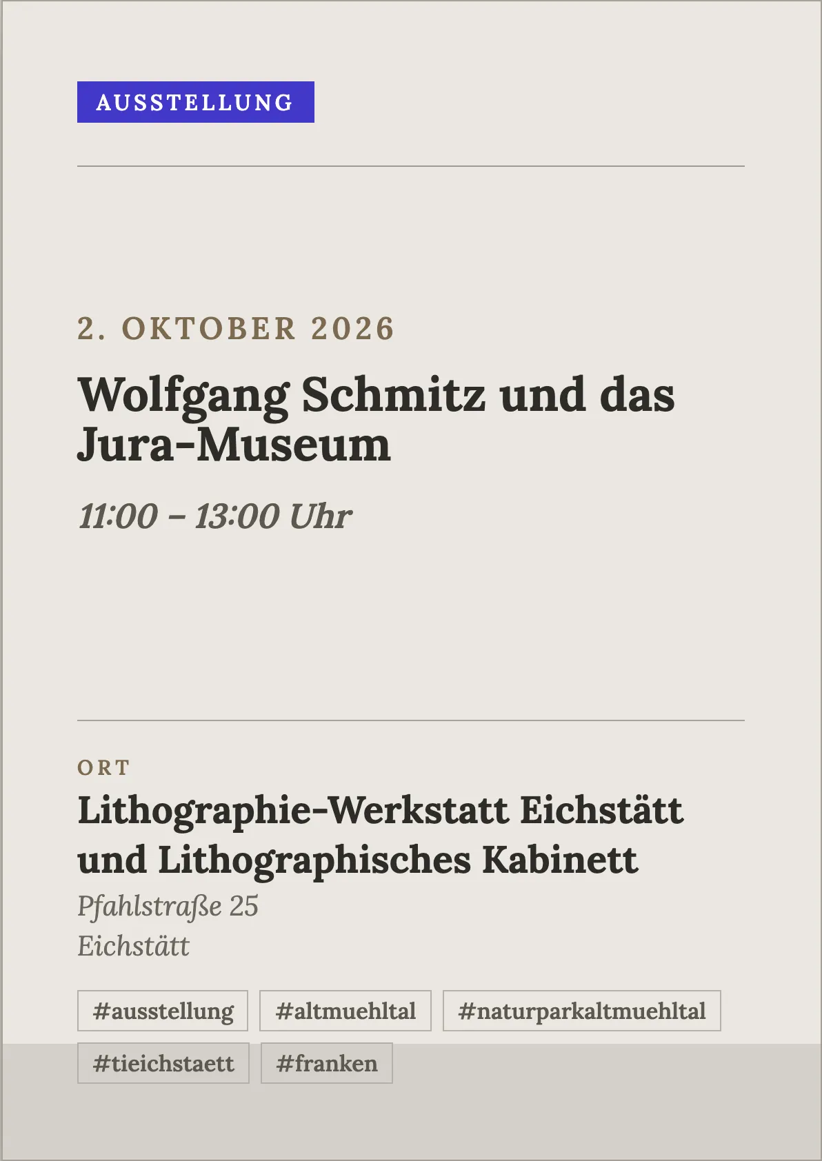 Veranstaltungsflyer
