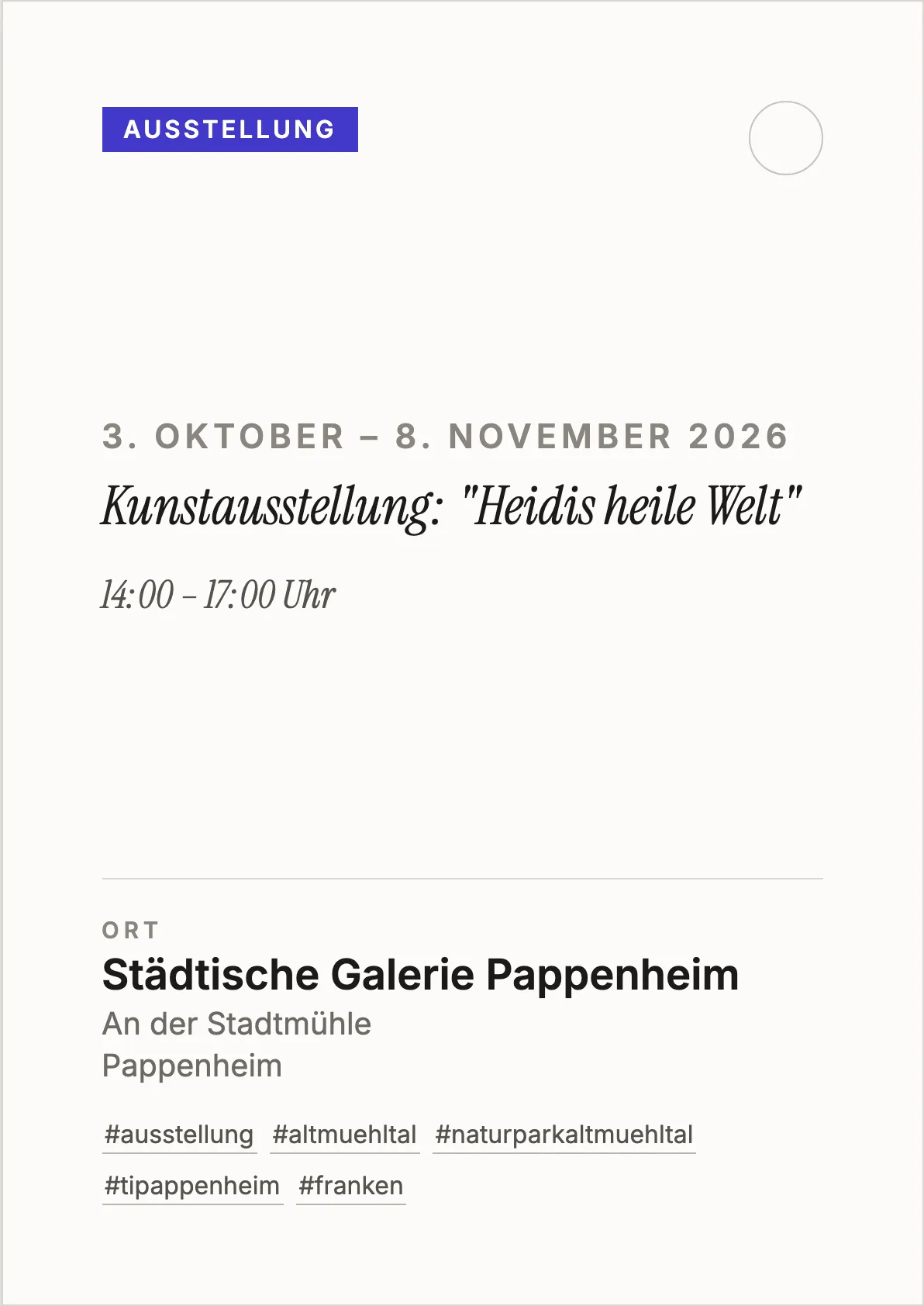 Veranstaltungsflyer