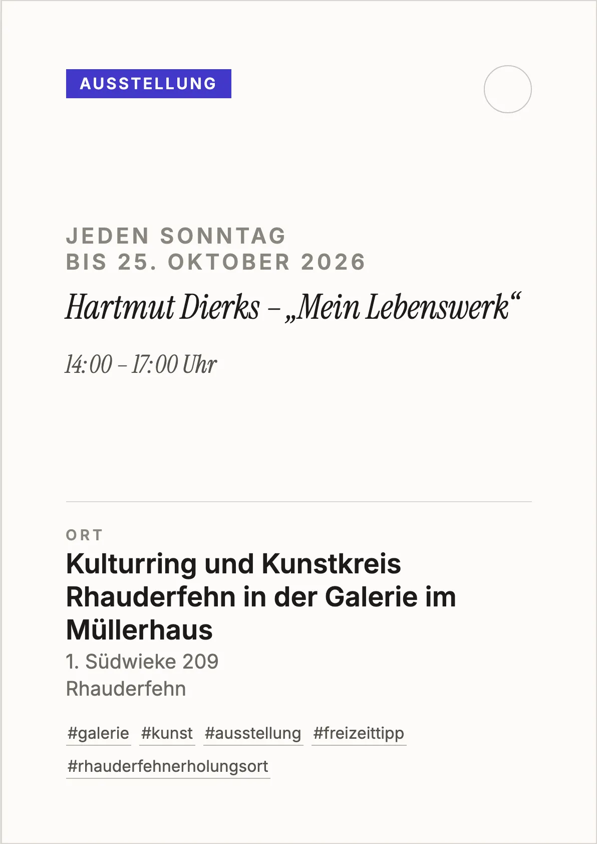 Veranstaltungsflyer