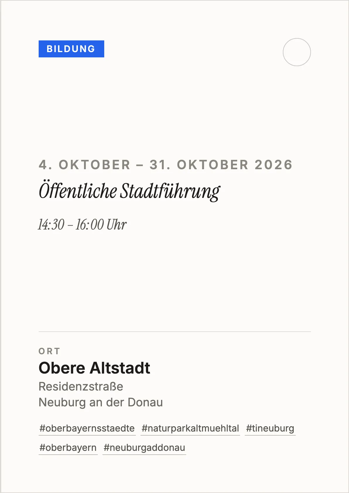 Veranstaltungsflyer