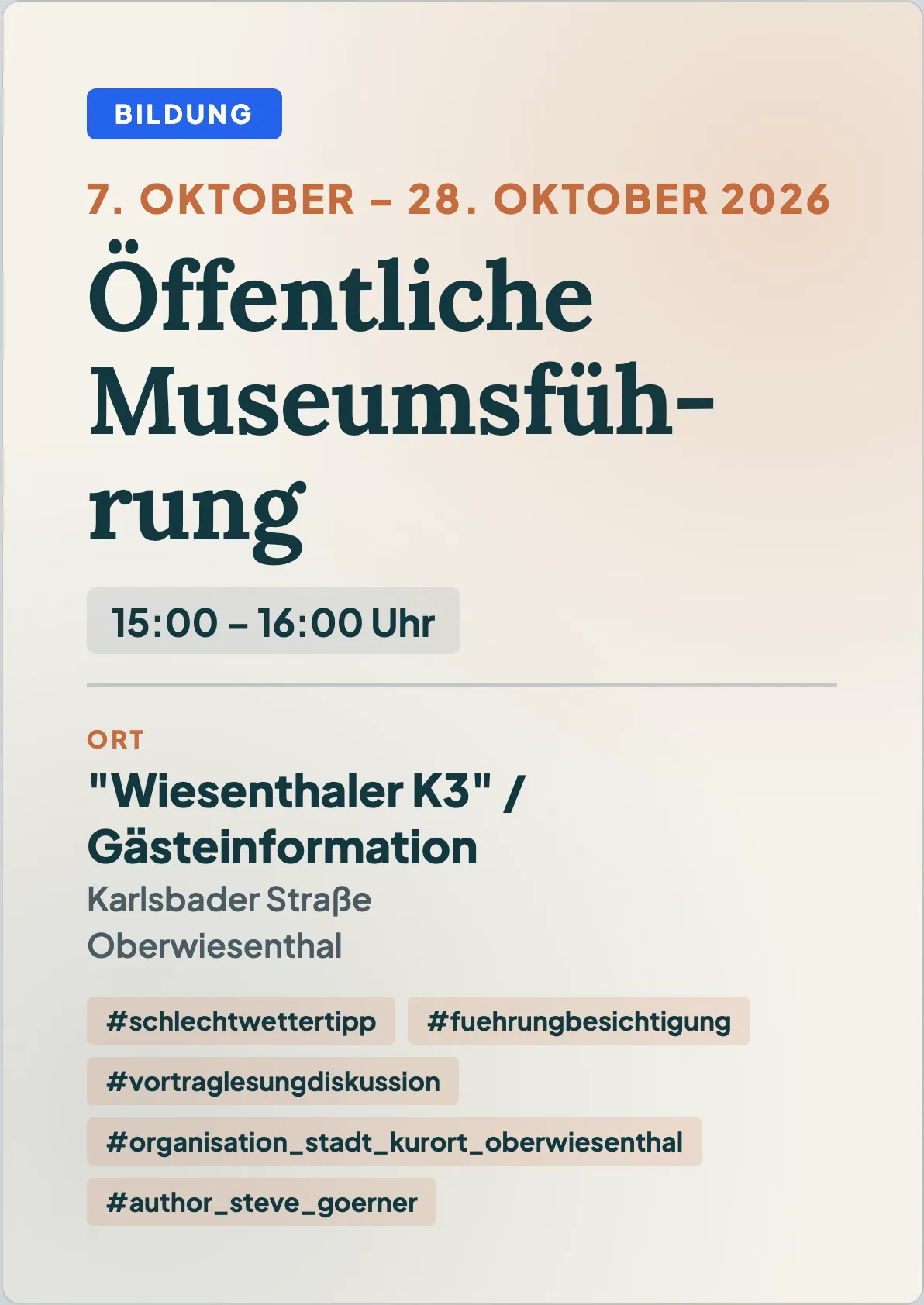 Veranstaltungsflyer