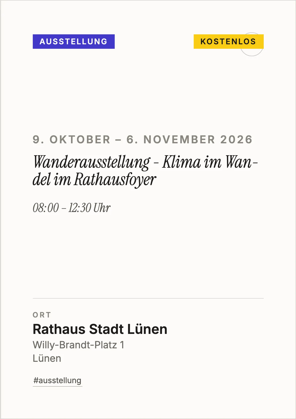 Veranstaltungsflyer