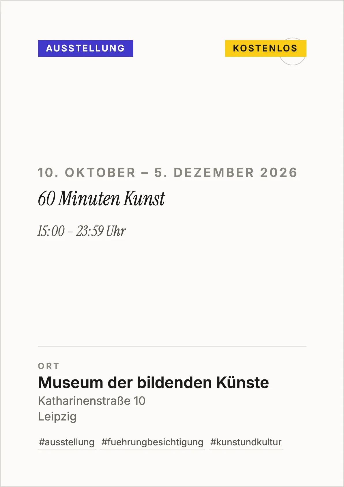 Veranstaltungsflyer