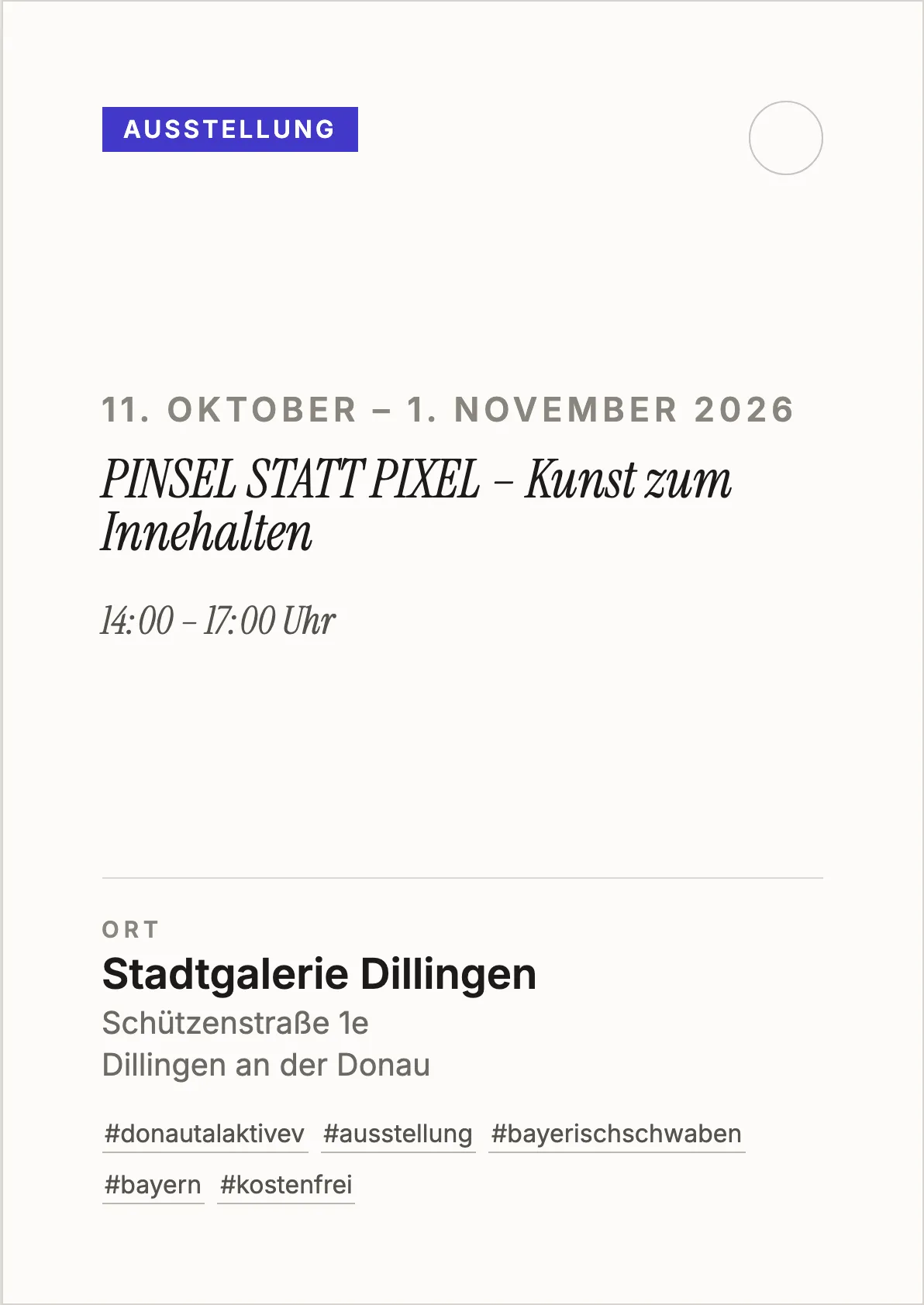Veranstaltungsflyer