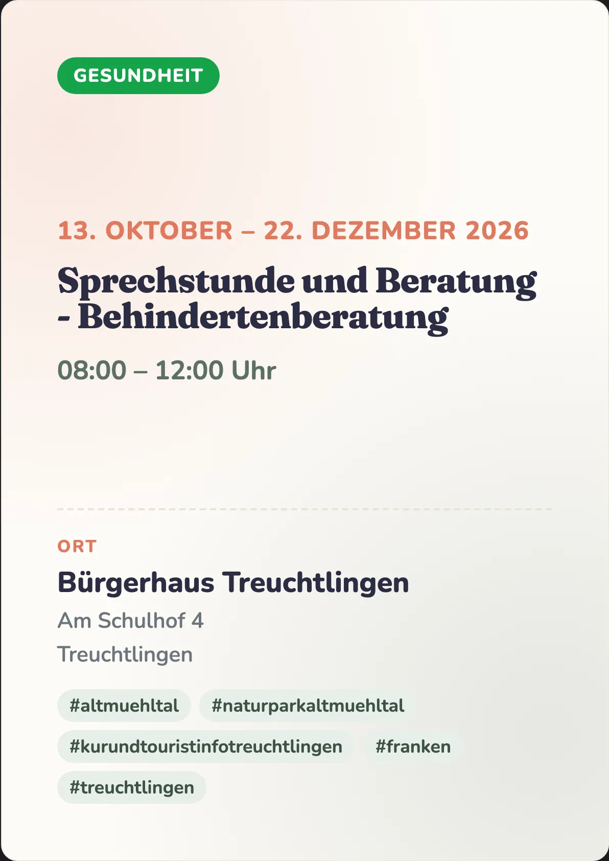 Veranstaltungsflyer