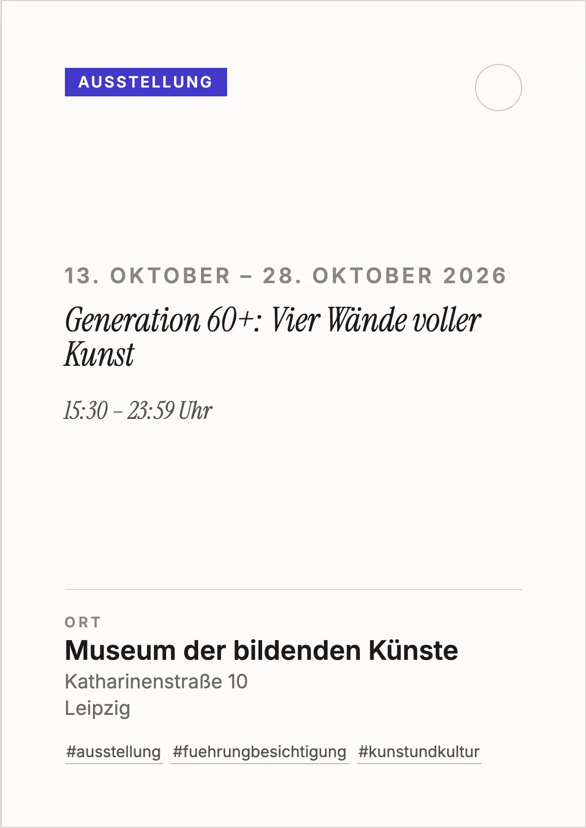 Veranstaltungsflyer