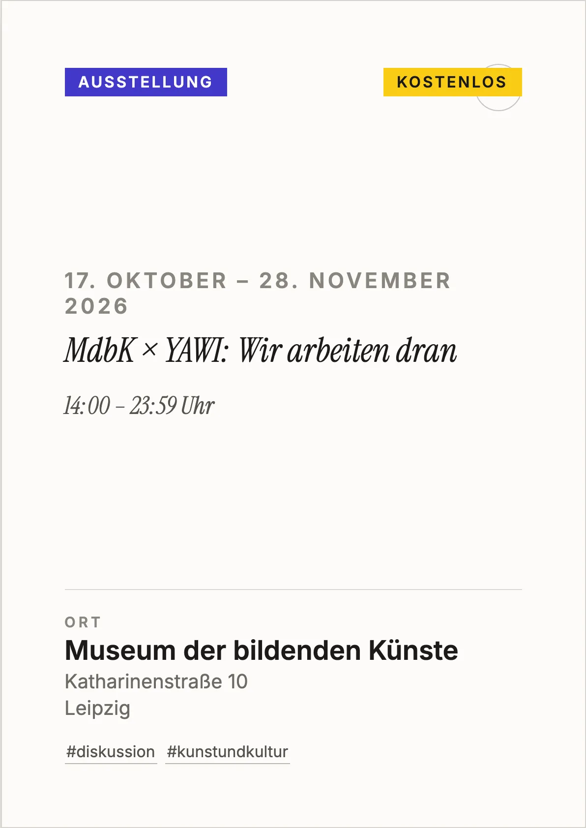 Veranstaltungsflyer