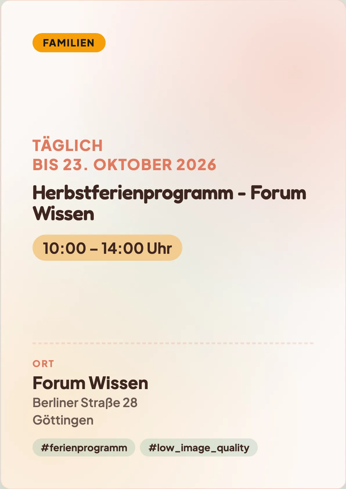 Veranstaltungsflyer