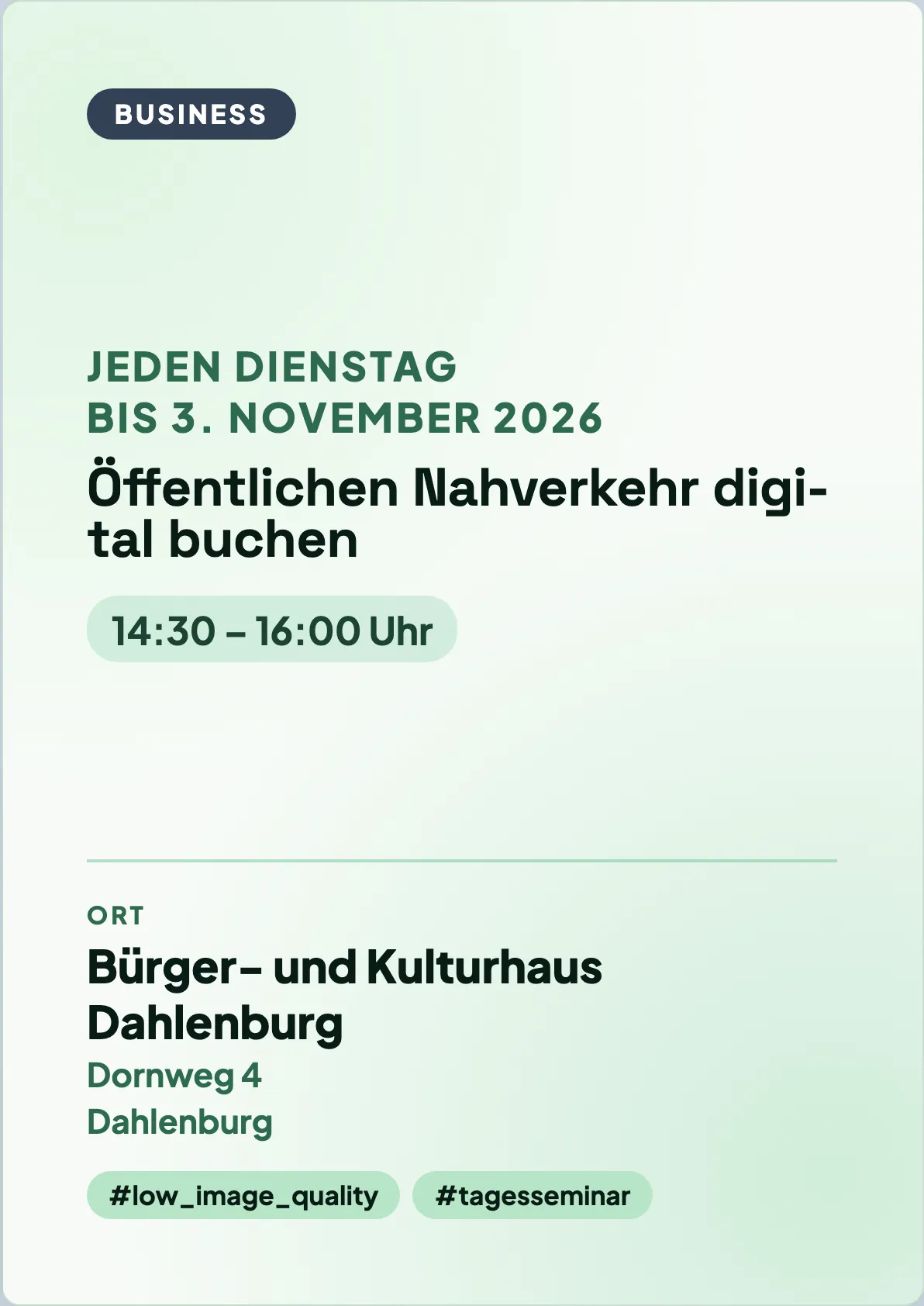Veranstaltungsflyer