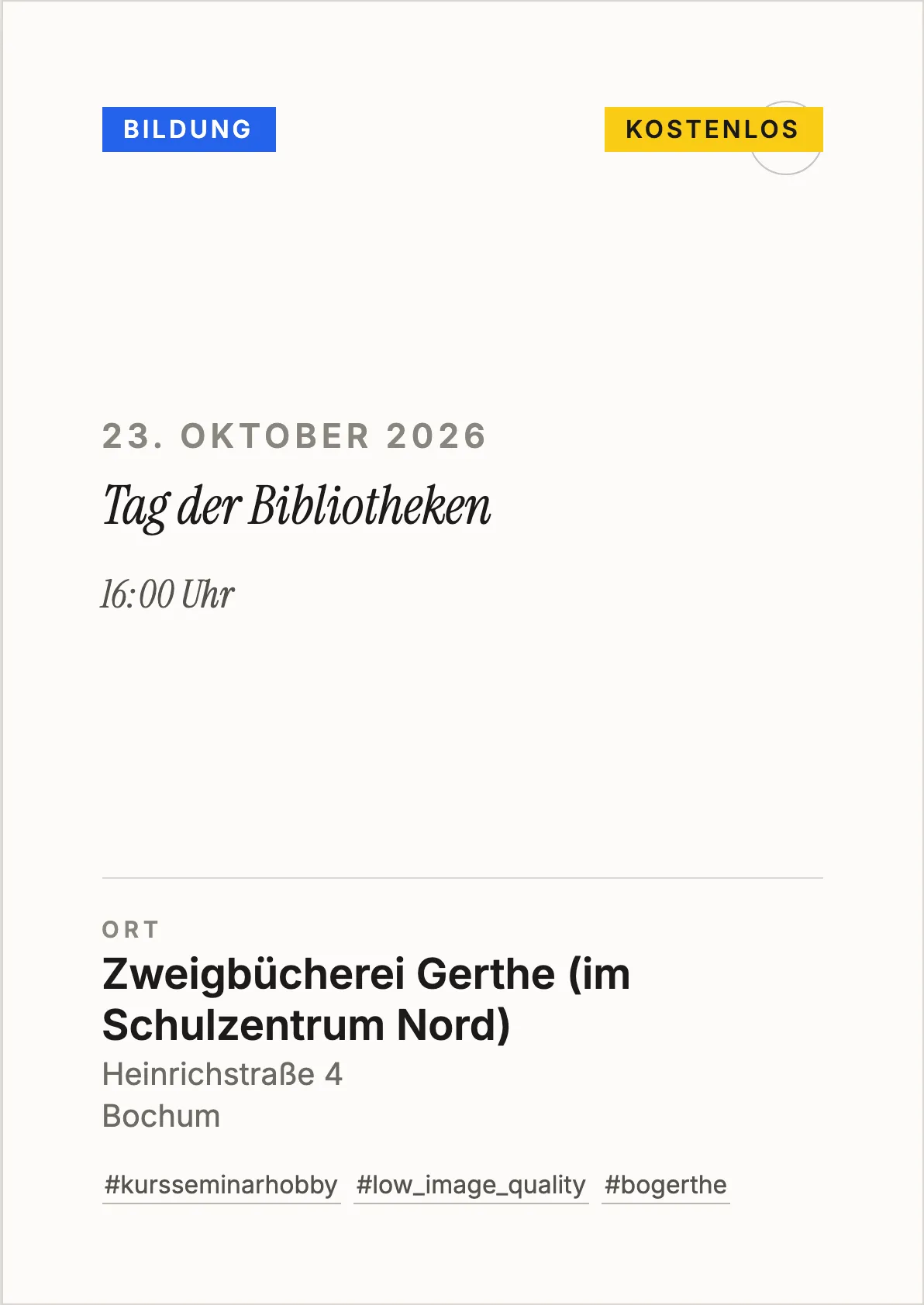 Veranstaltungsflyer