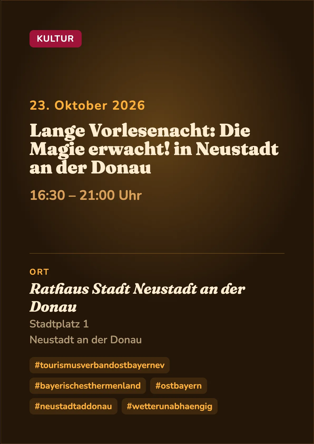 Veranstaltungsflyer