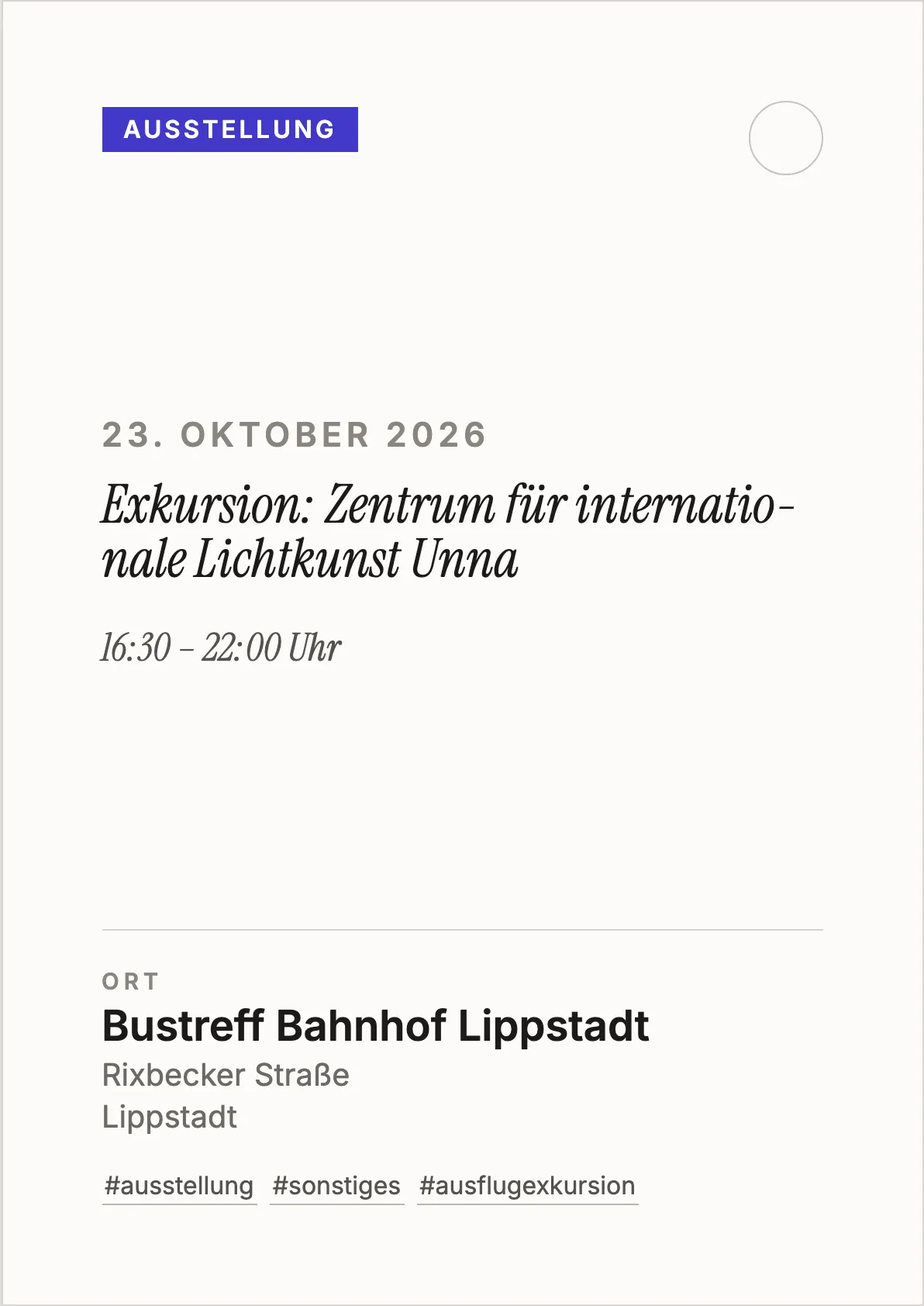 Veranstaltungsflyer