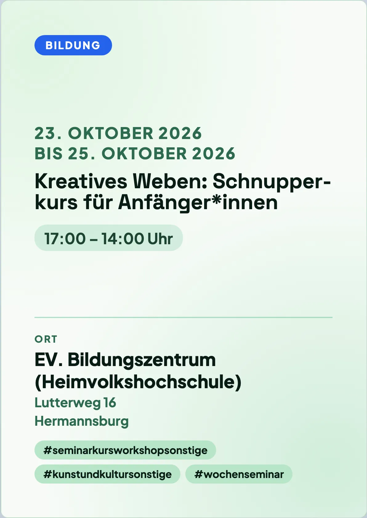 Veranstaltungsflyer