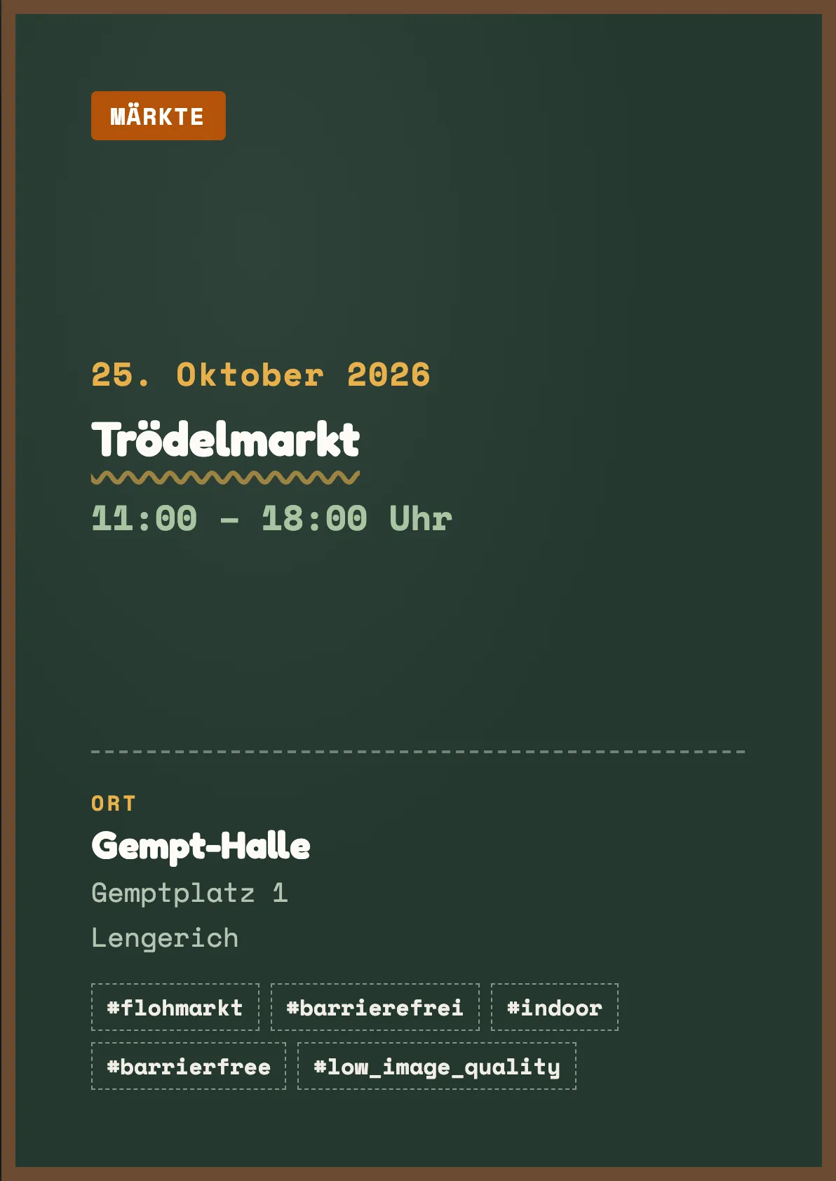Veranstaltungsflyer