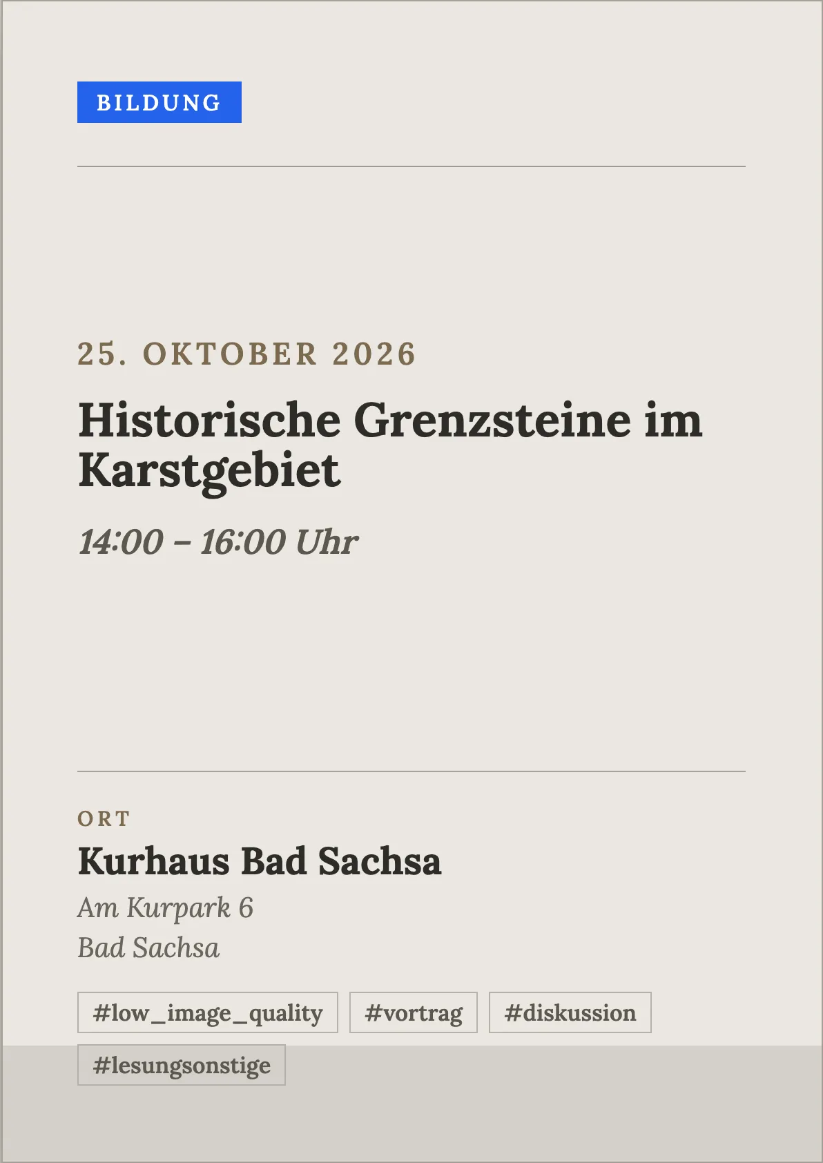 Veranstaltungsflyer