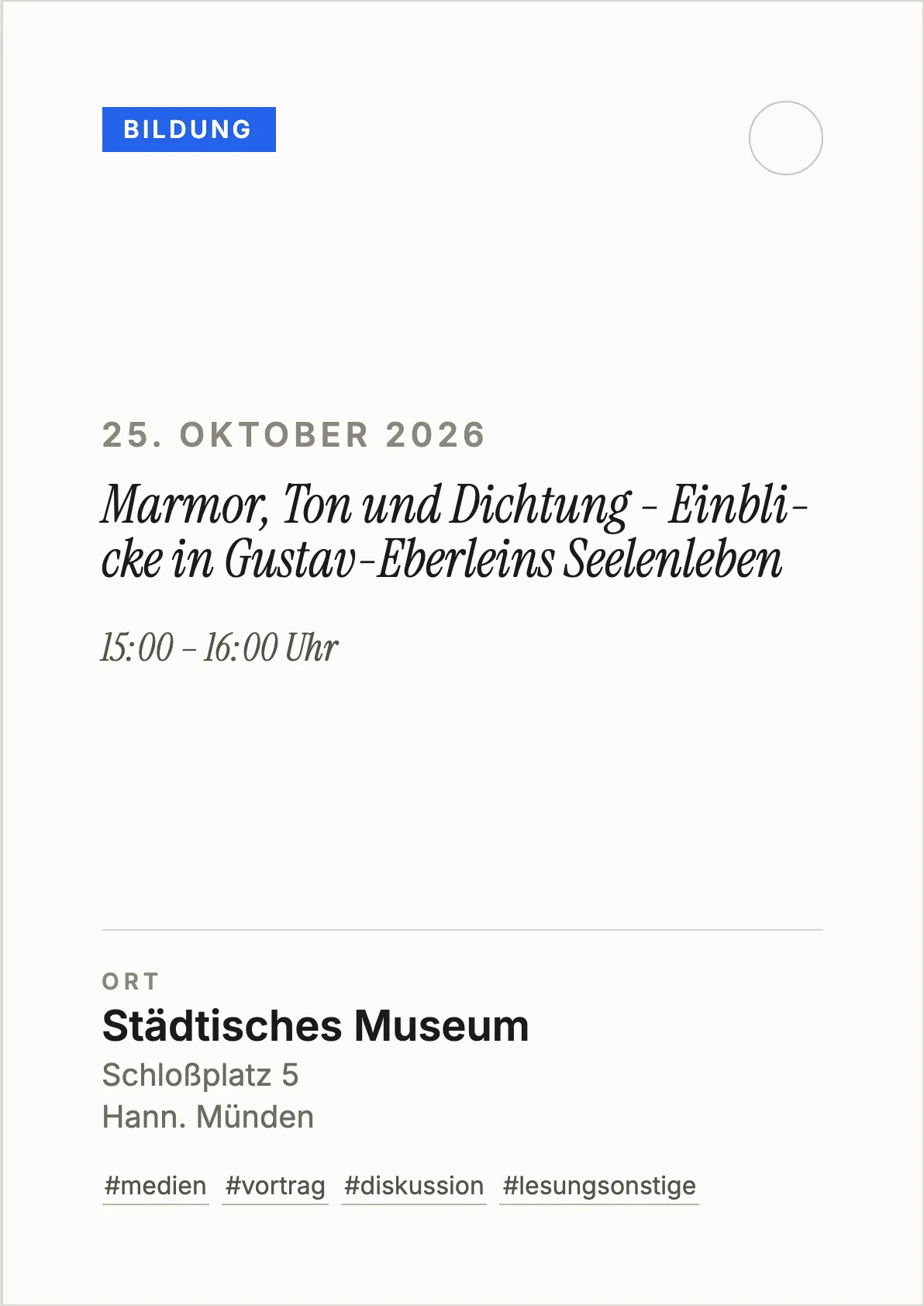 Veranstaltungsflyer