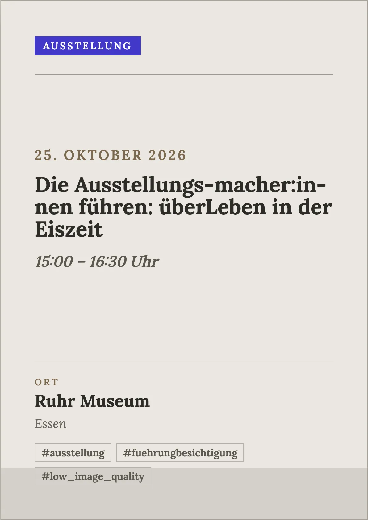 Veranstaltungsflyer
