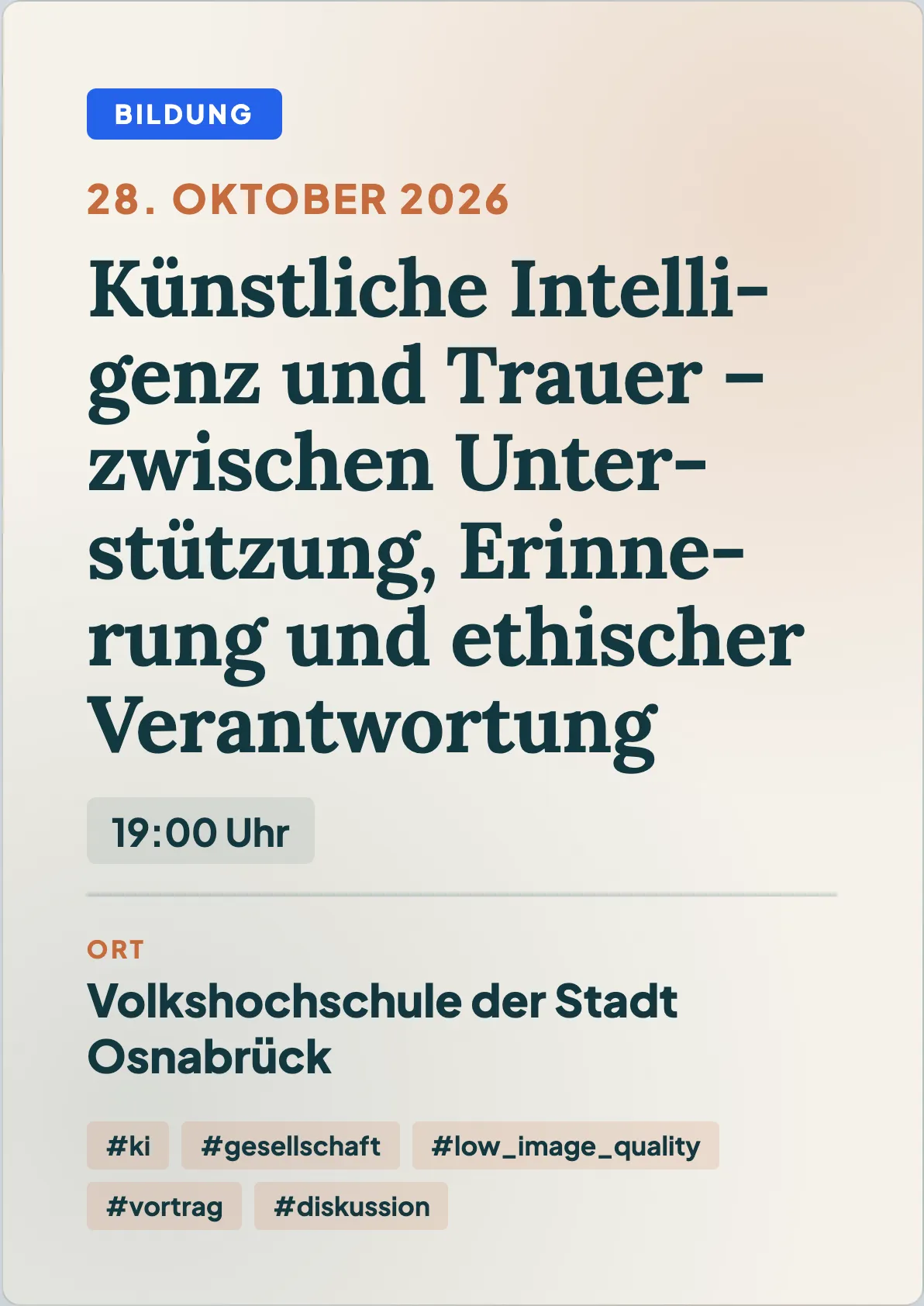 Veranstaltungsflyer