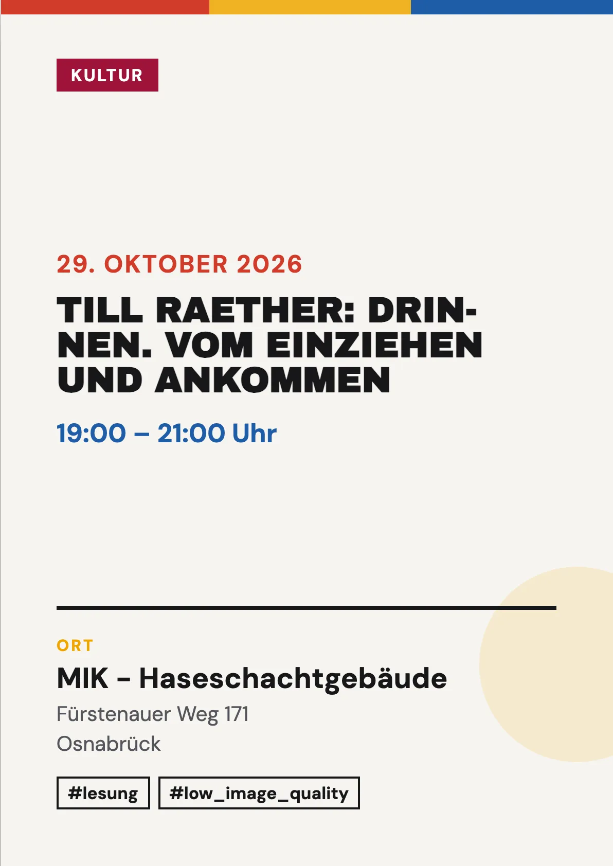 Veranstaltungsflyer