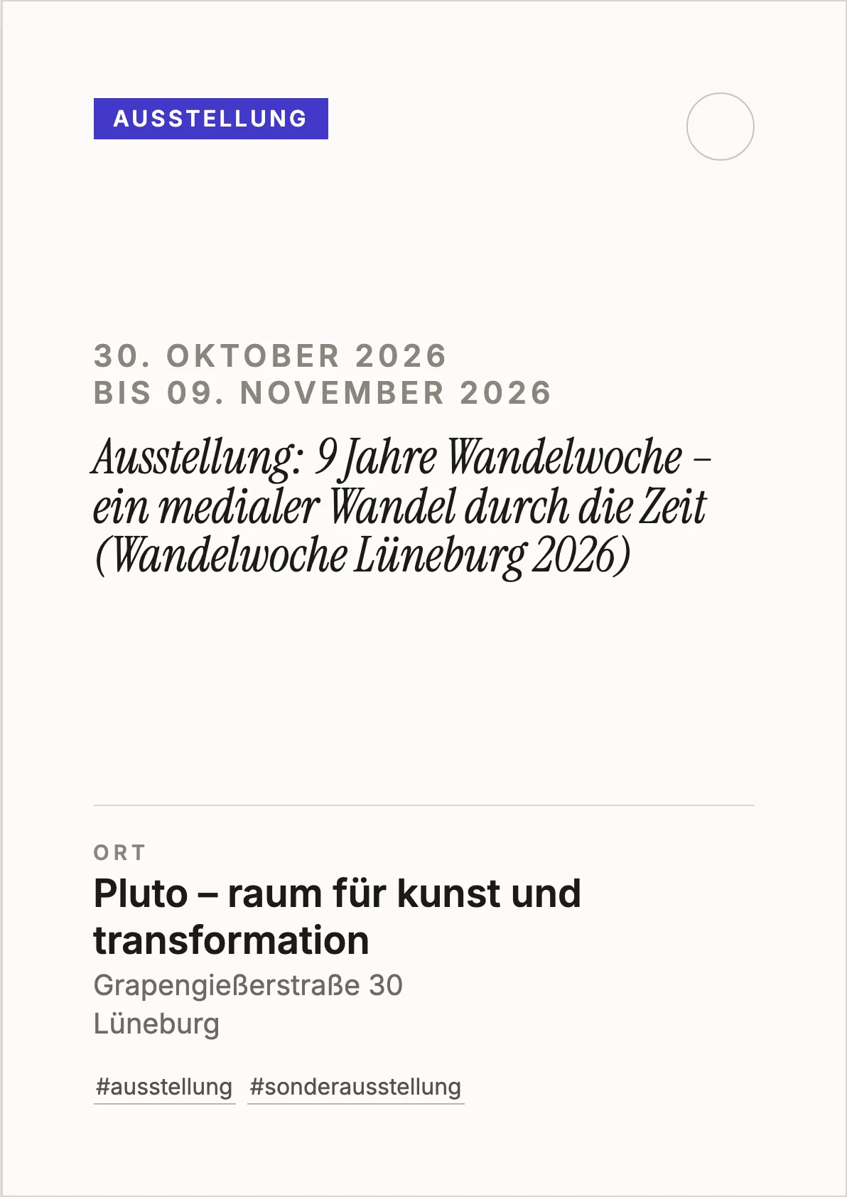 Veranstaltungsflyer