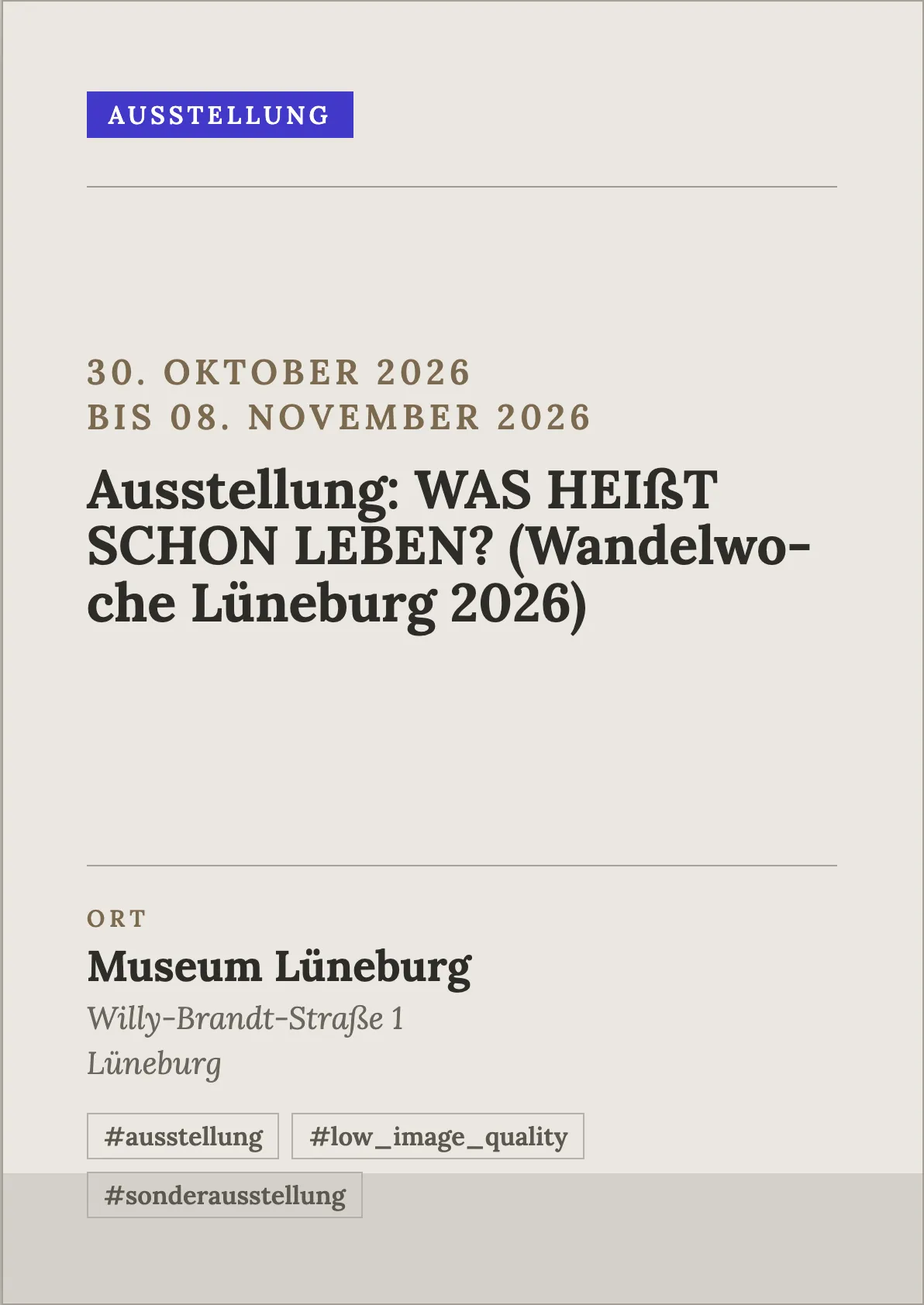 Veranstaltungsflyer
