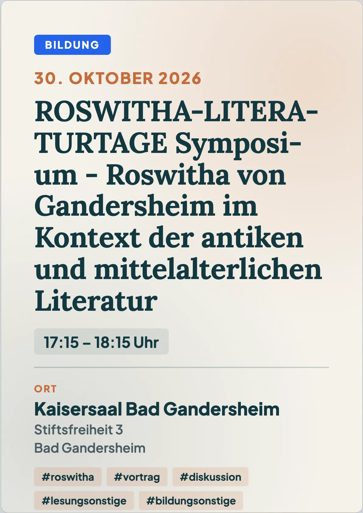 Veranstaltungsflyer