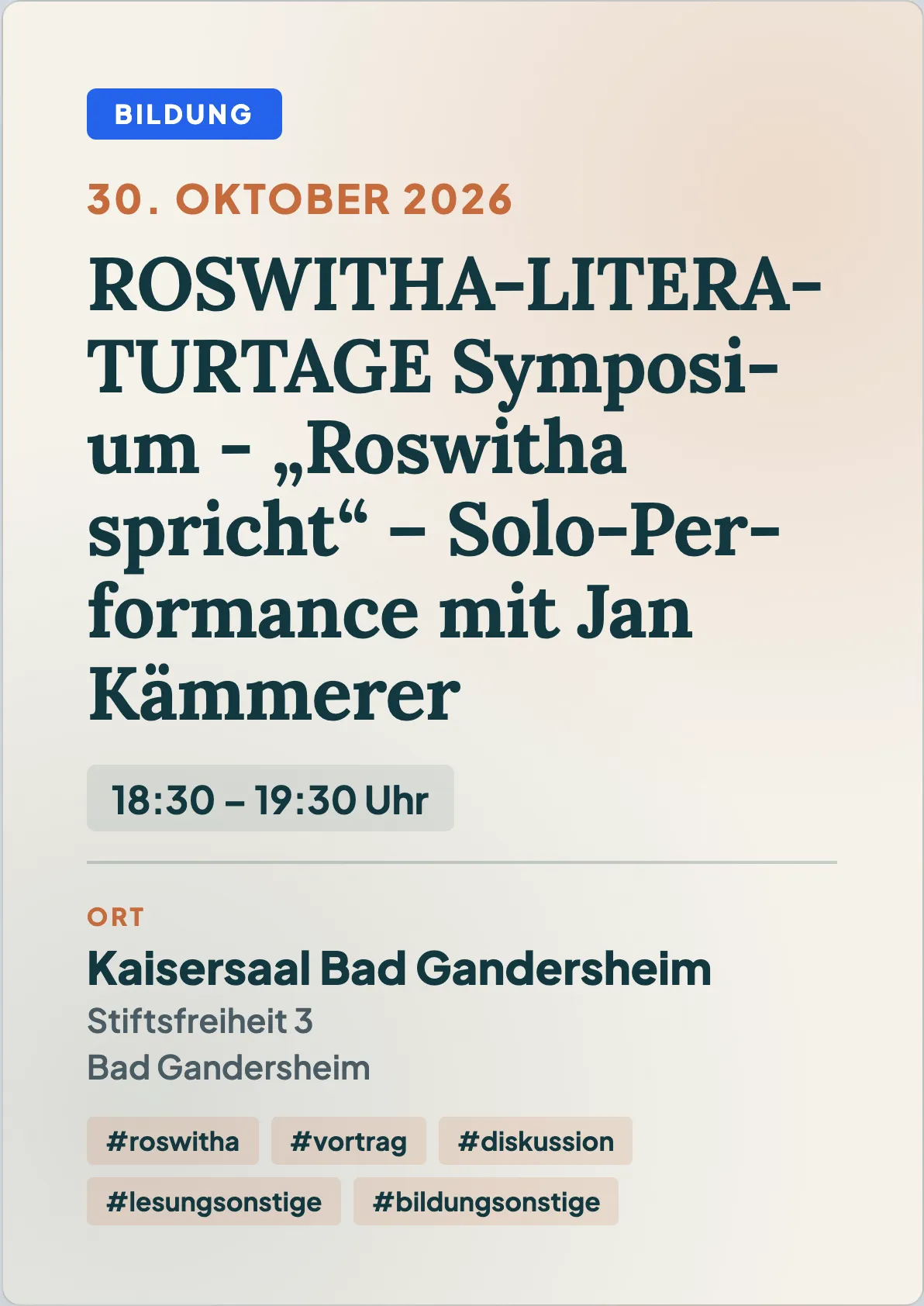 Veranstaltungsflyer
