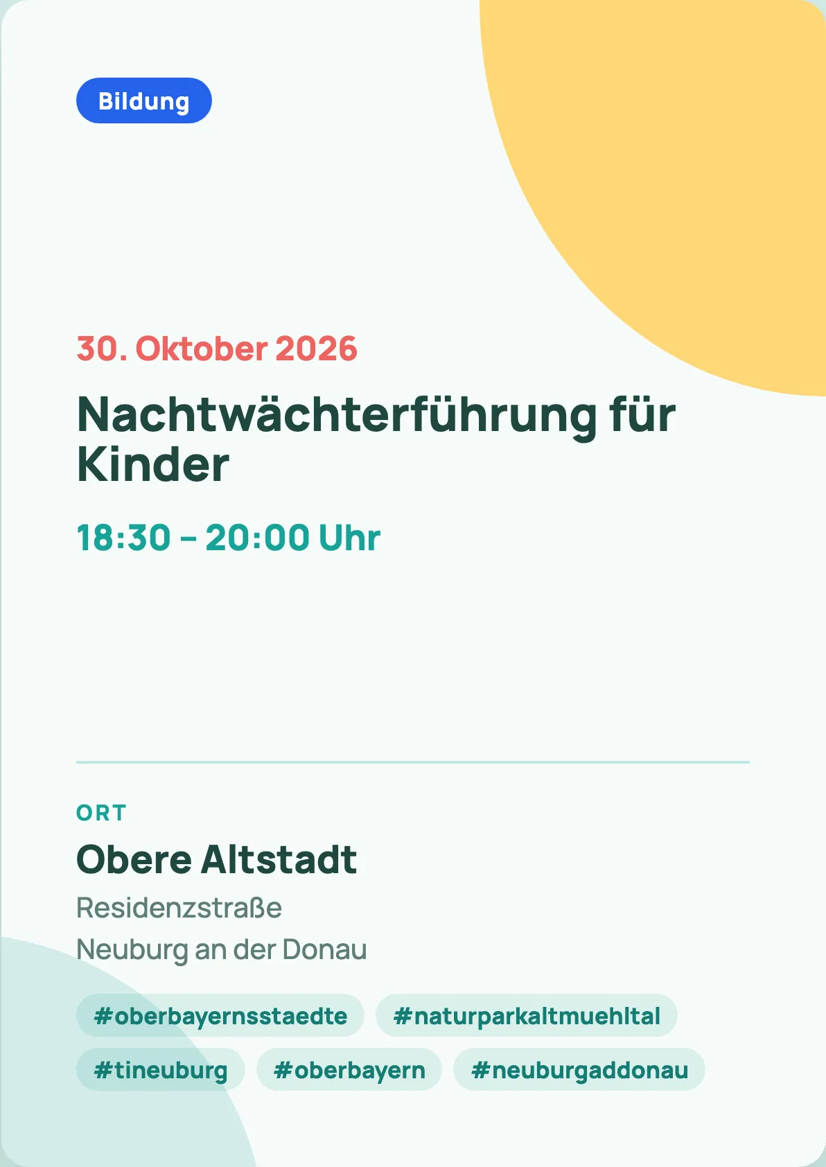 Veranstaltungsflyer