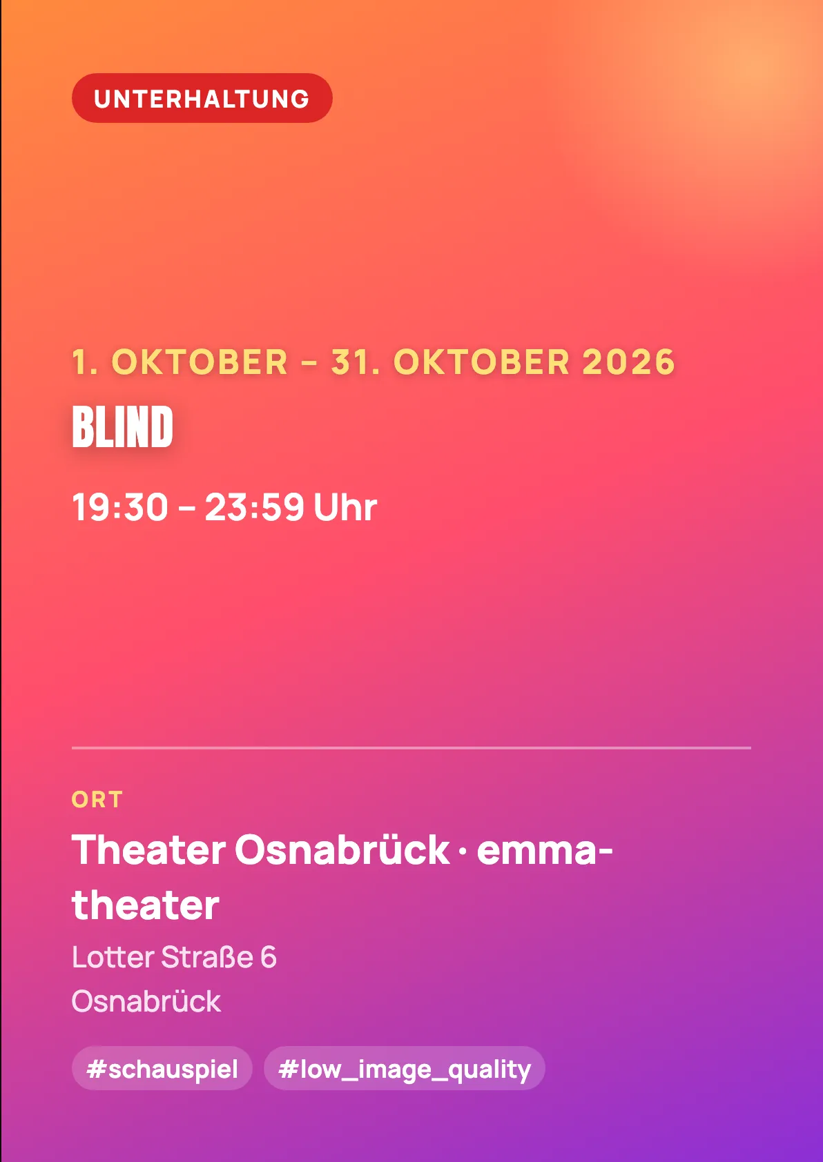 Veranstaltungsflyer