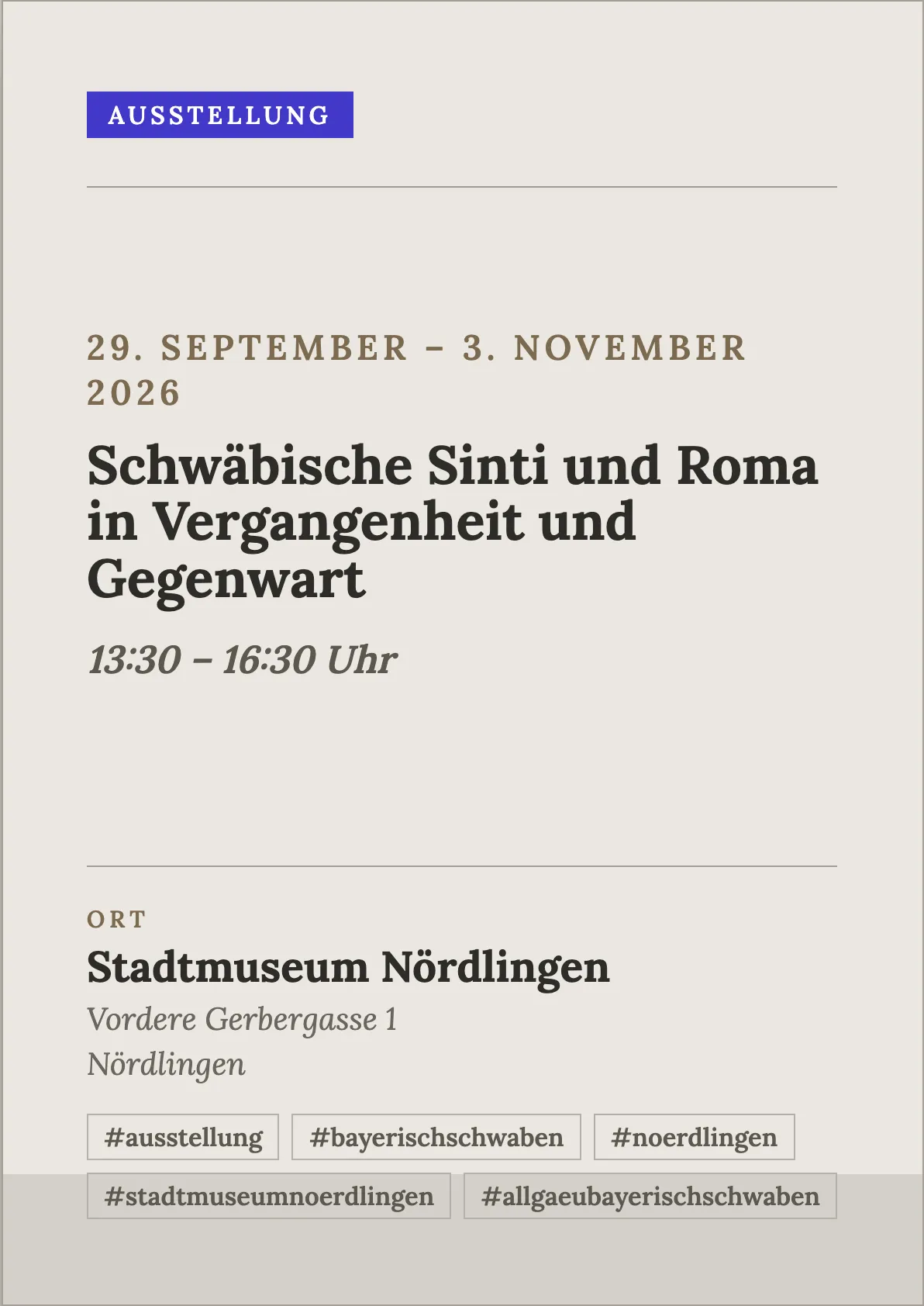 Veranstaltungsflyer