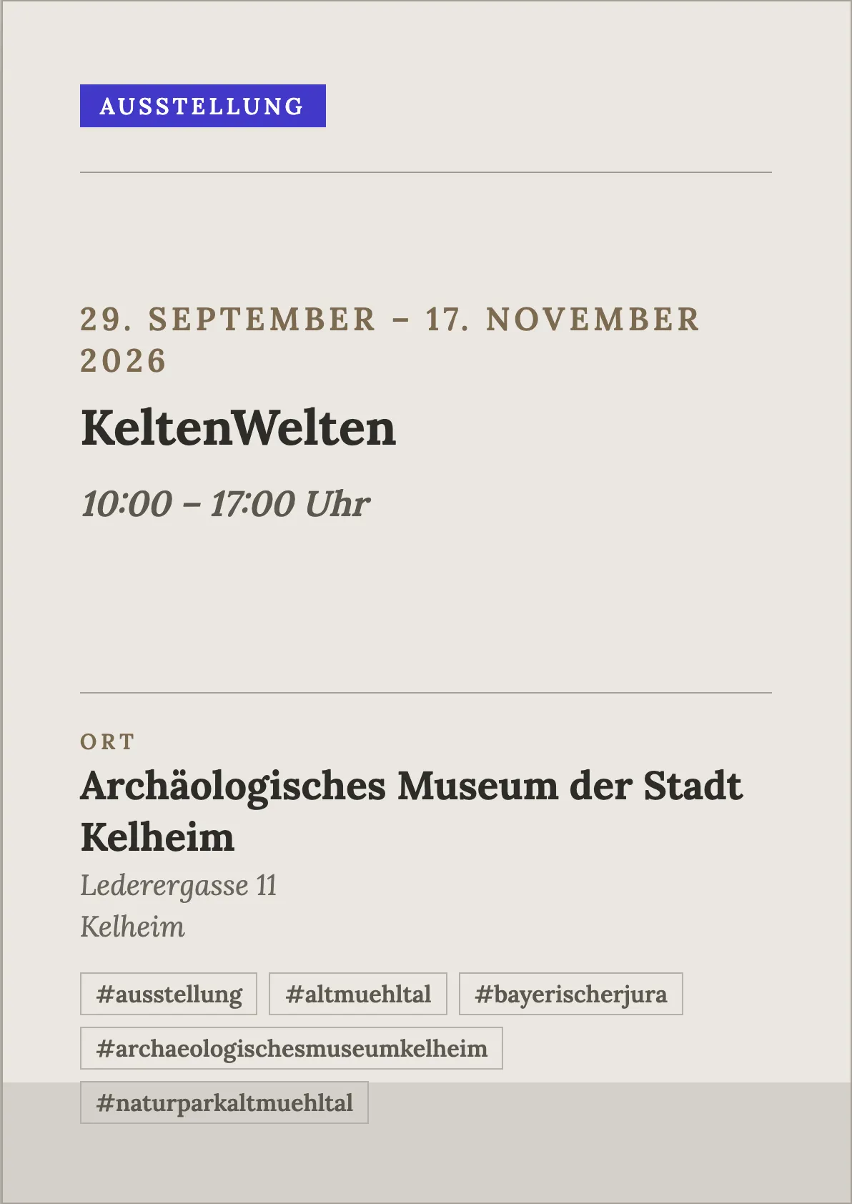 Veranstaltungsflyer