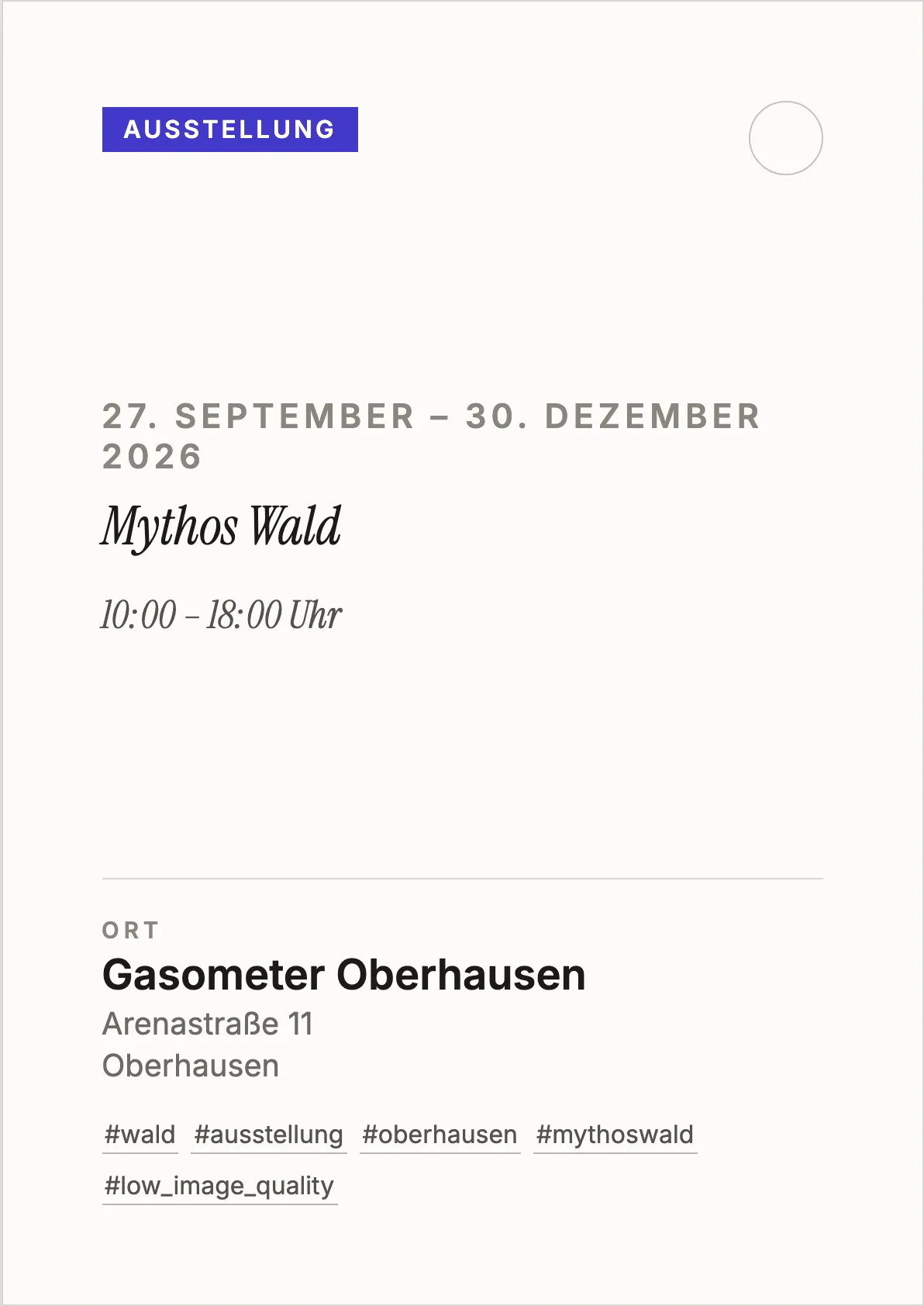 Veranstaltungsflyer