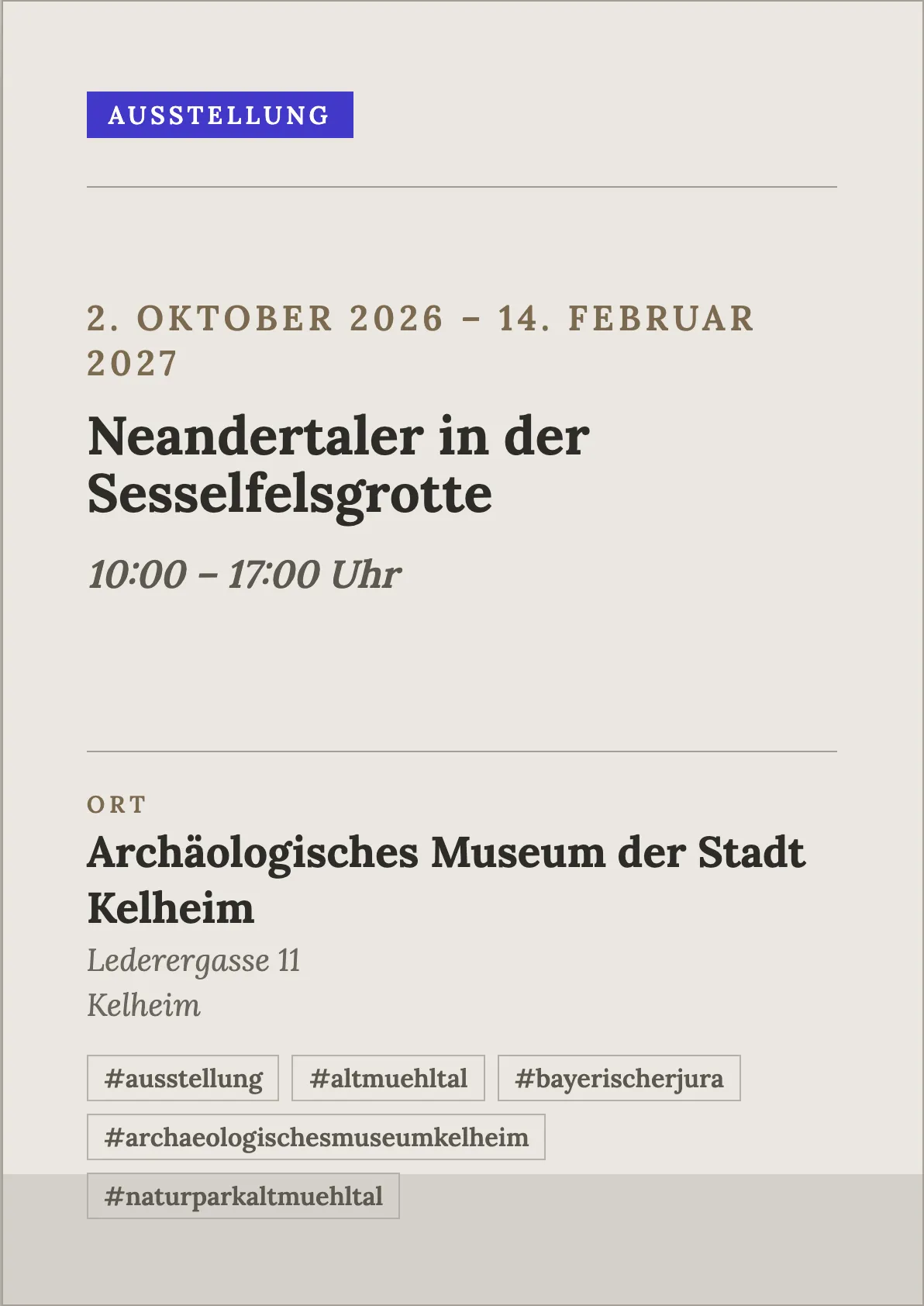 Veranstaltungsflyer