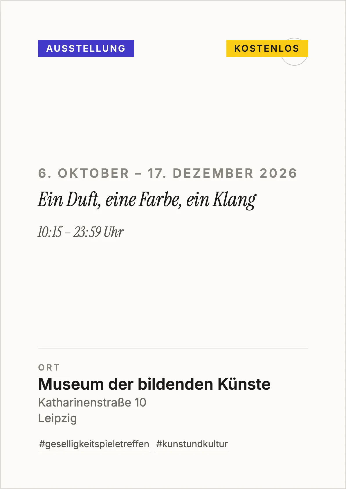 Veranstaltungsflyer