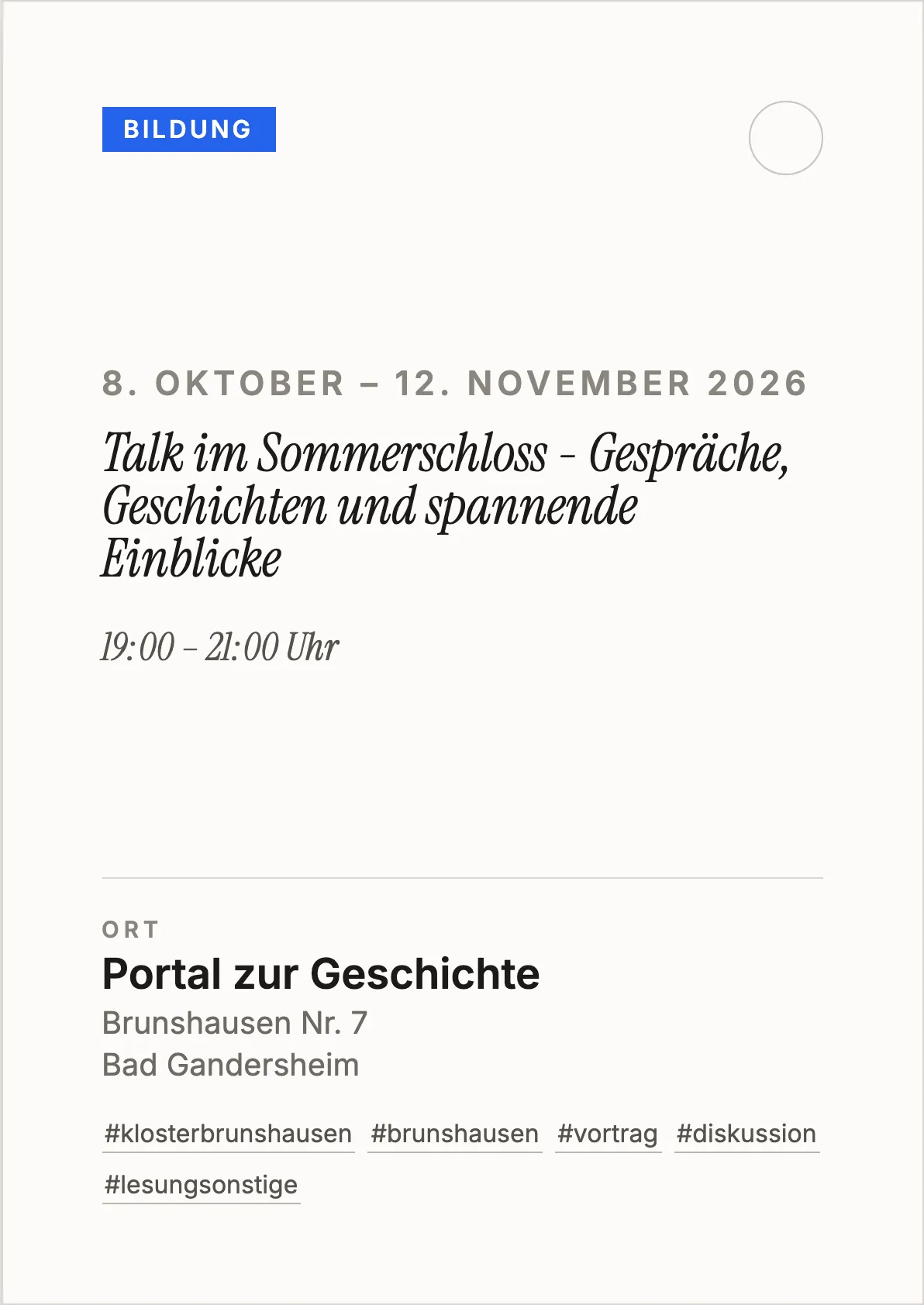 Veranstaltungsflyer