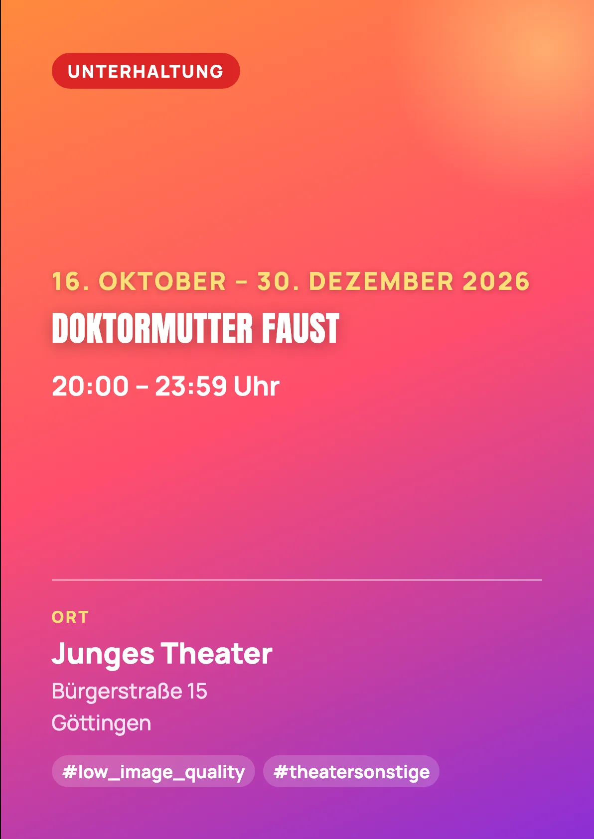 Veranstaltungsflyer