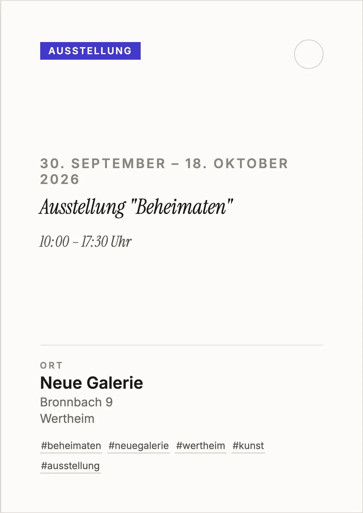 Veranstaltungsflyer