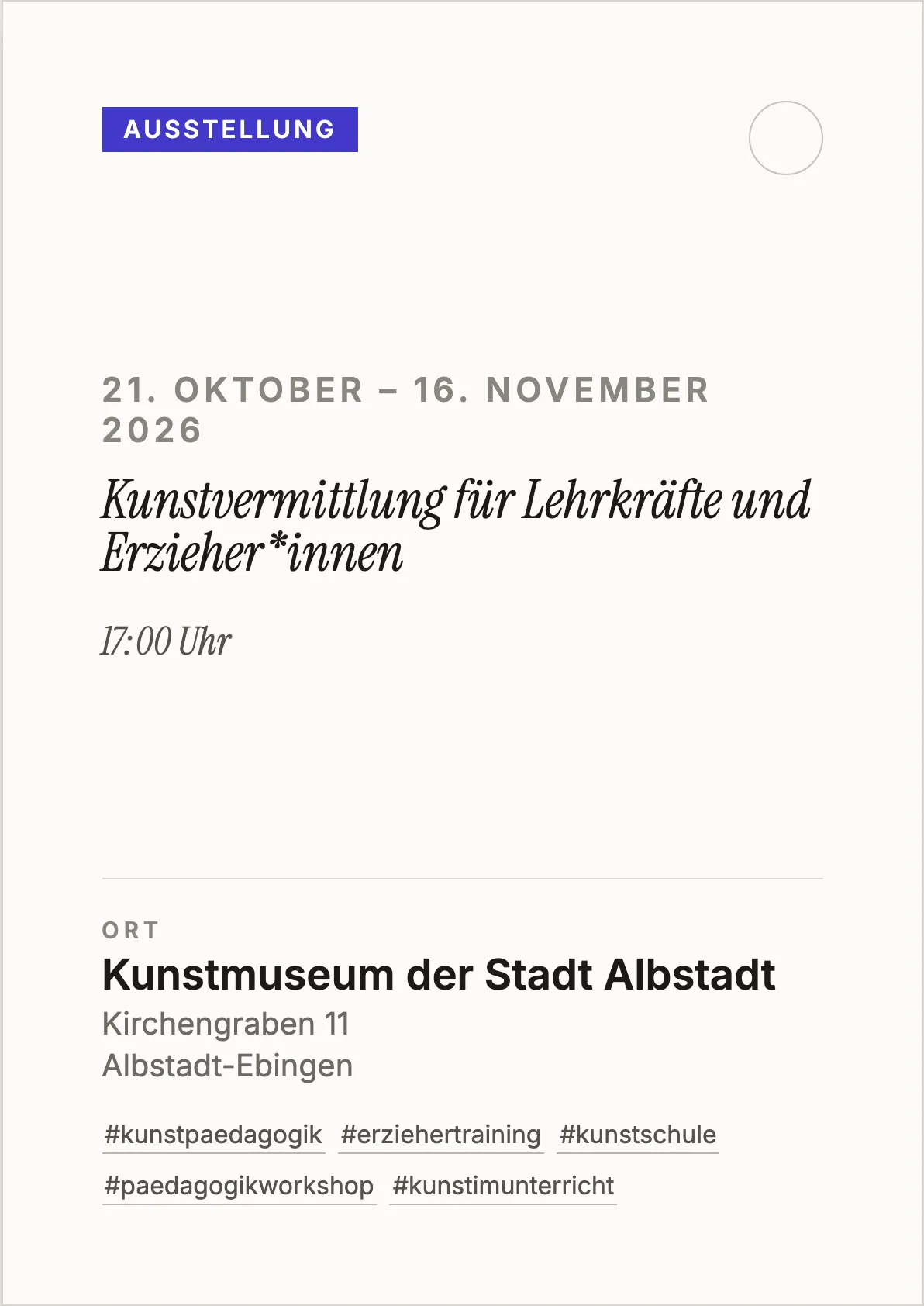 Veranstaltungsflyer