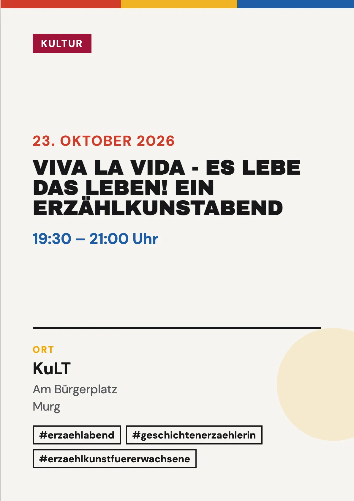 Veranstaltungsflyer