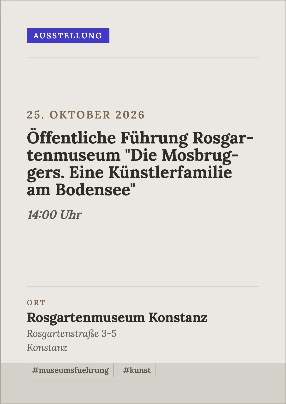 Veranstaltungsflyer