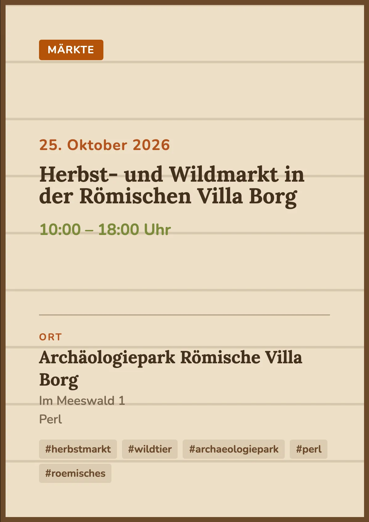 Veranstaltungsflyer