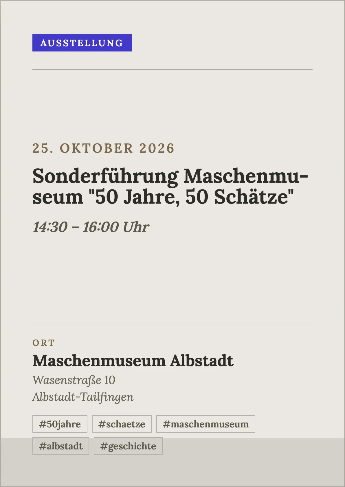 Veranstaltungsflyer