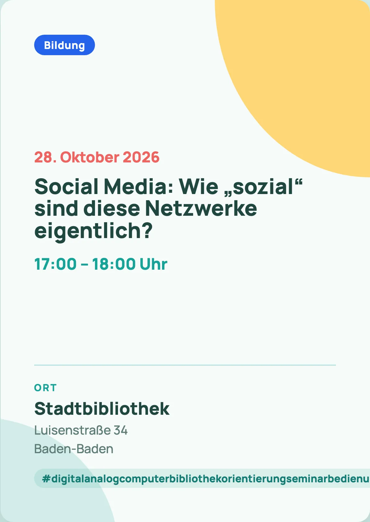 Veranstaltungsflyer